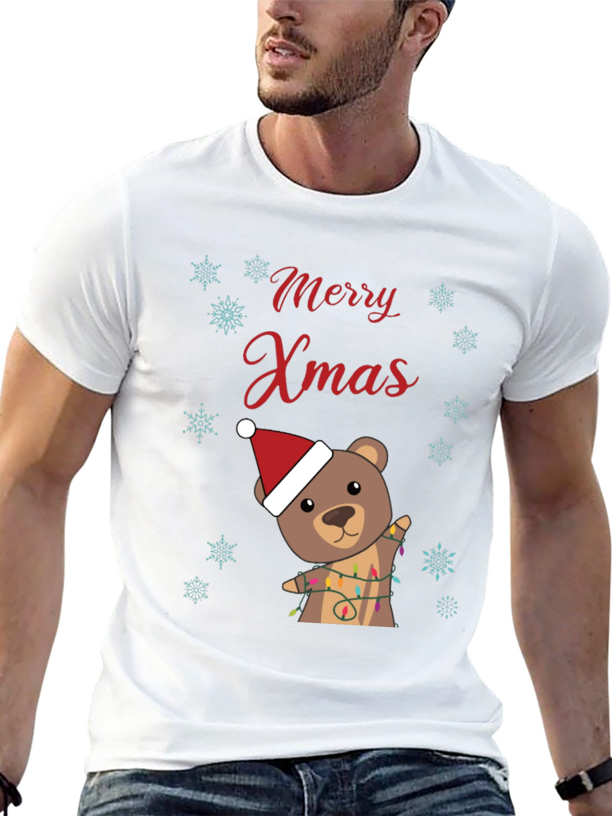 Festive Merry Xmas Bear T-Shirt