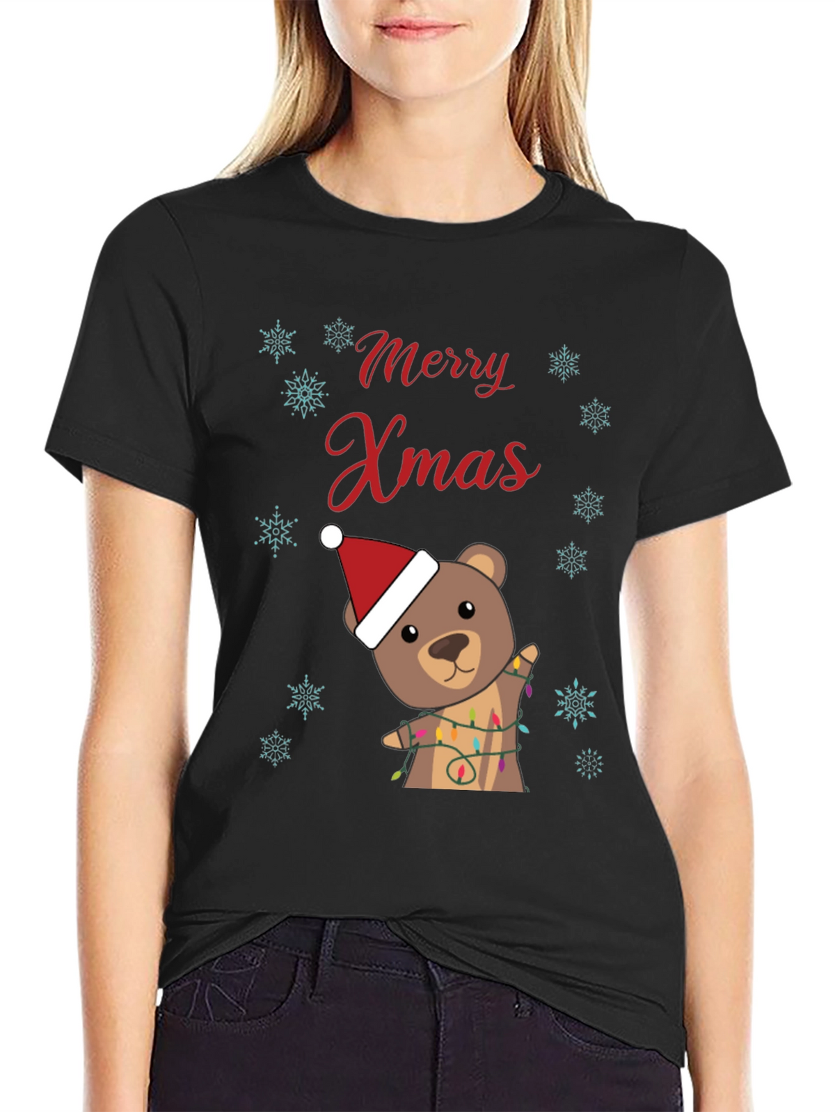 Festive Merry Xmas Bear T-Shirt