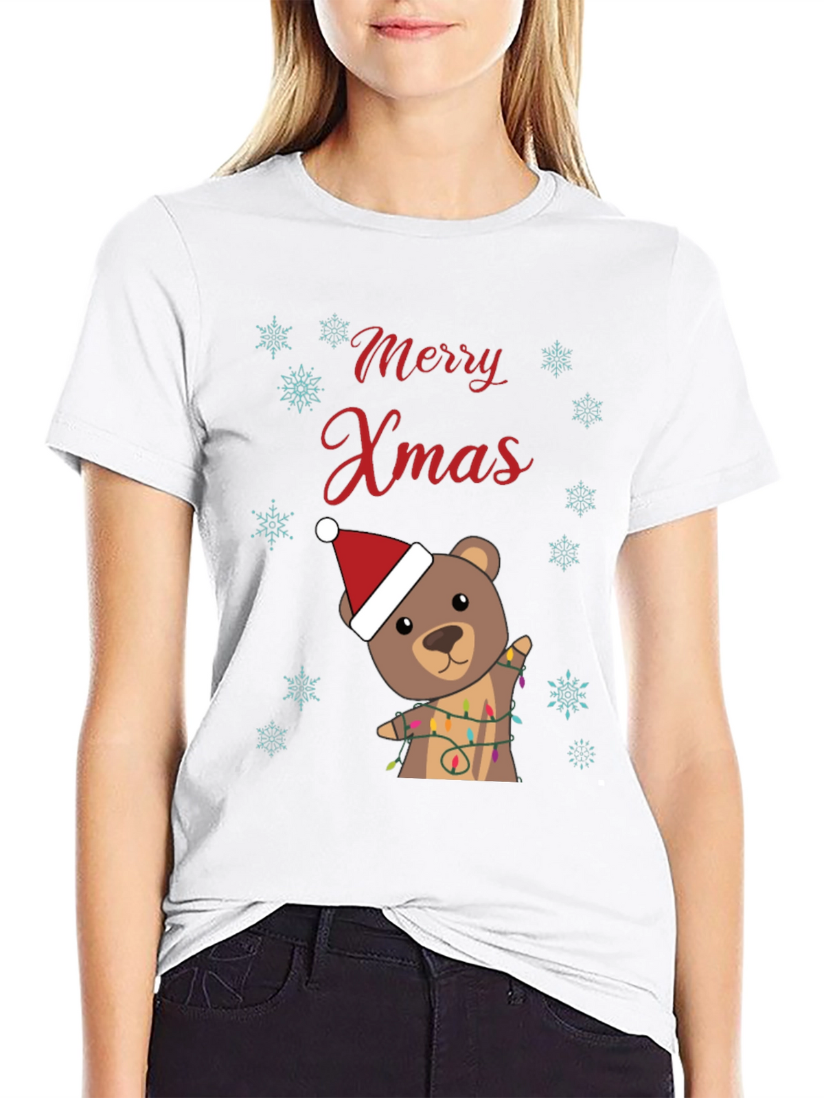 Festive Merry Xmas Bear T-Shirt