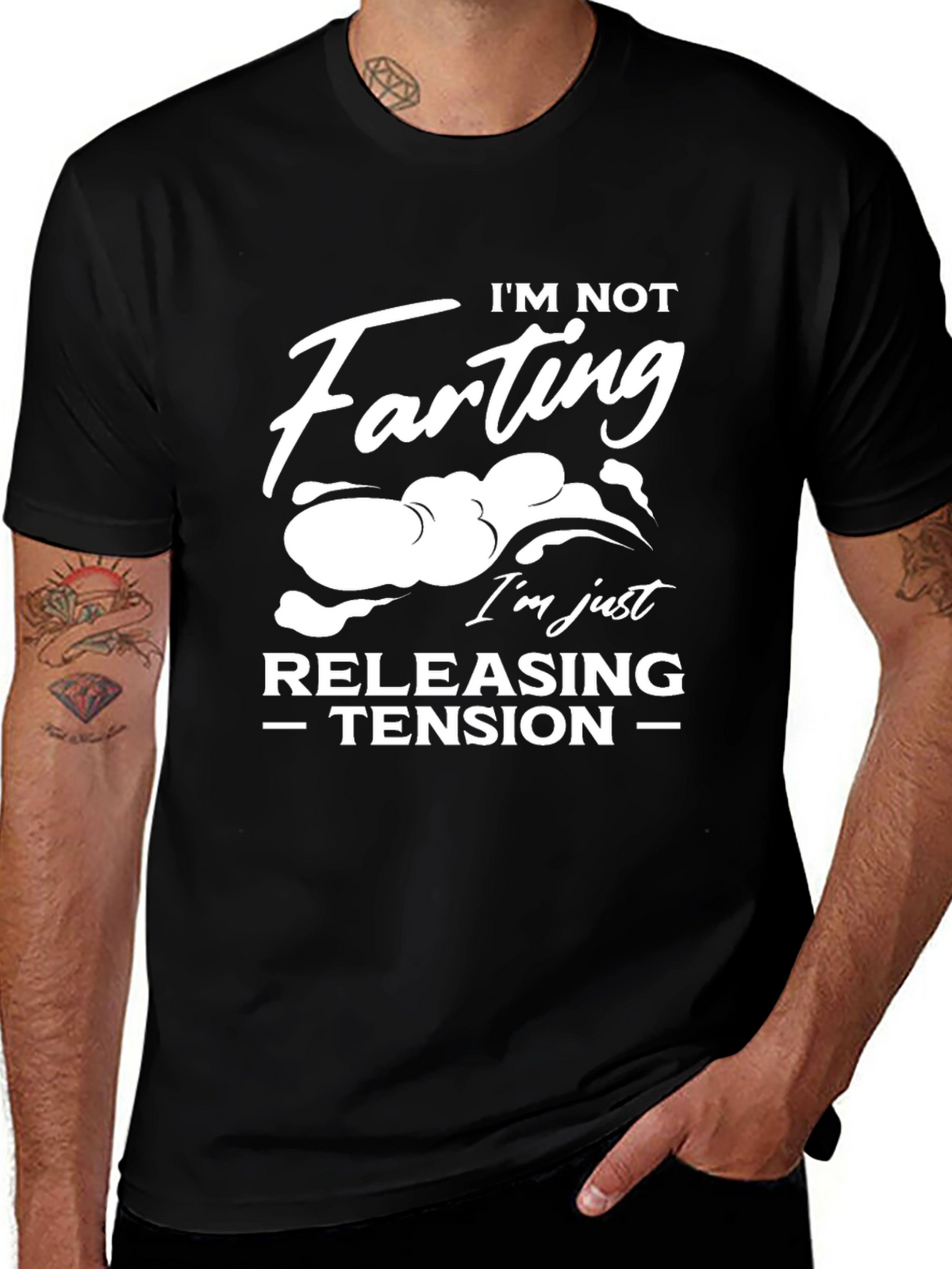 Im Not Farting T-Shirt: Releasing Tension Graphic Tee