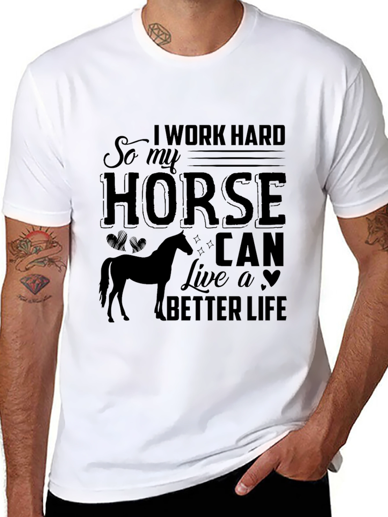Work Hard for My Horse Tee