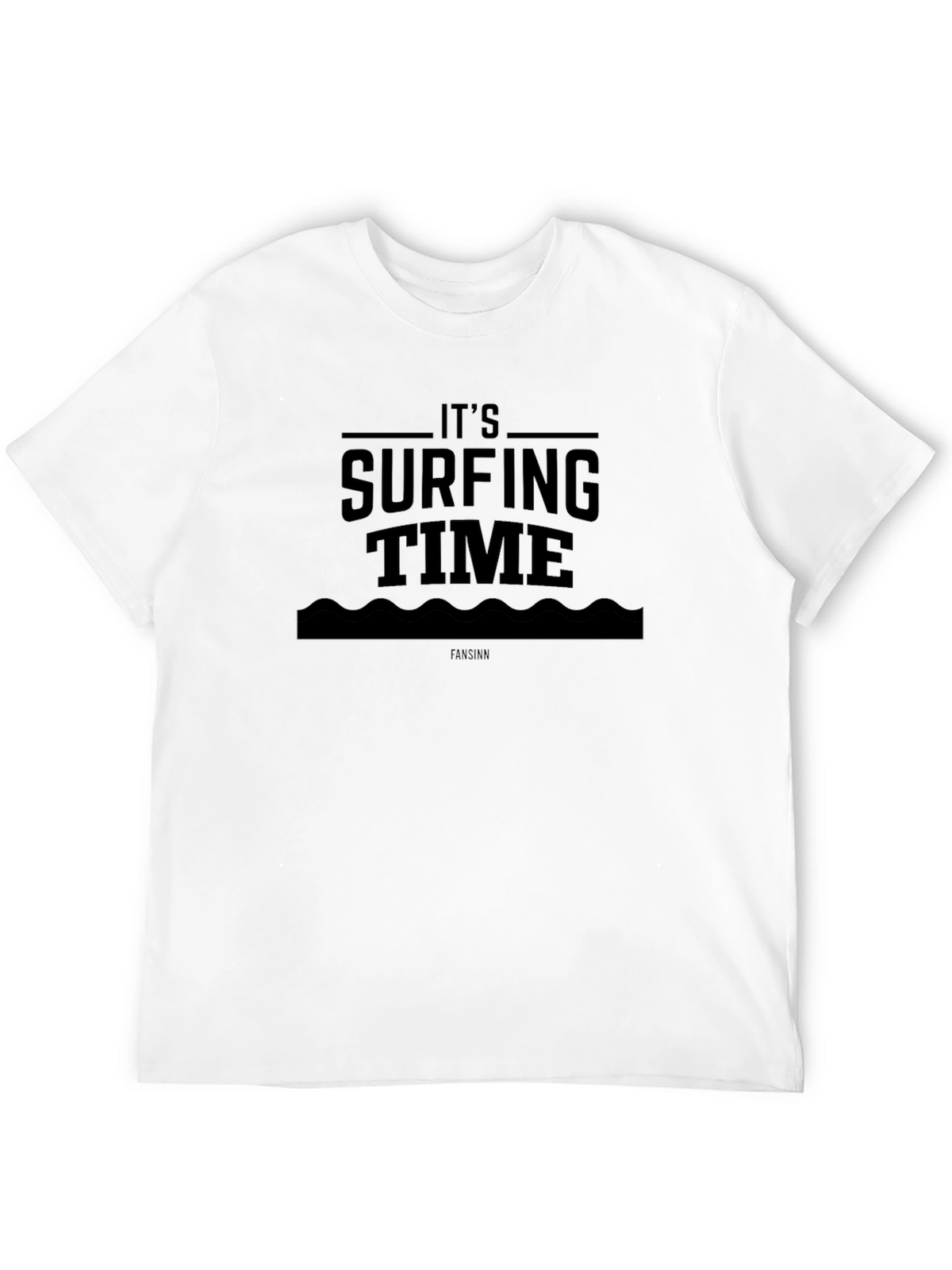 Its Surfing Time Black T-Shirt