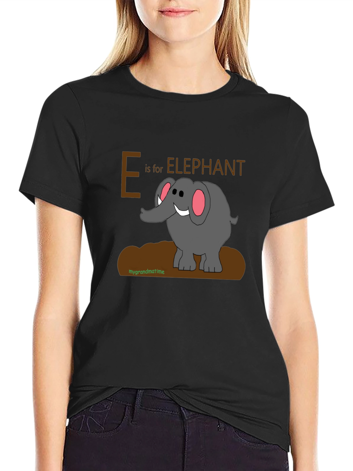 E is for Elephant Graphic T-Shirt