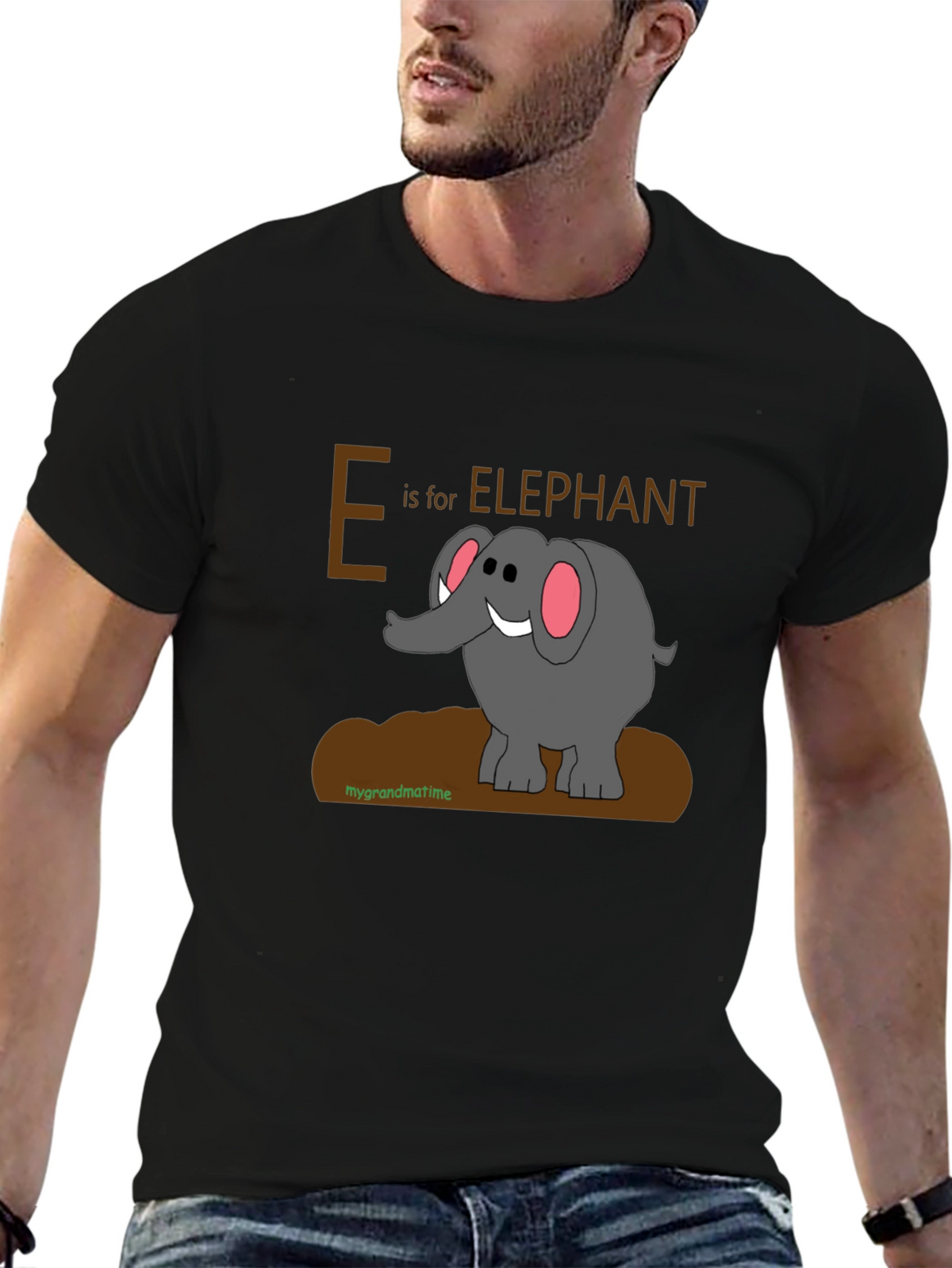 E is for Elephant Graphic T-Shirt