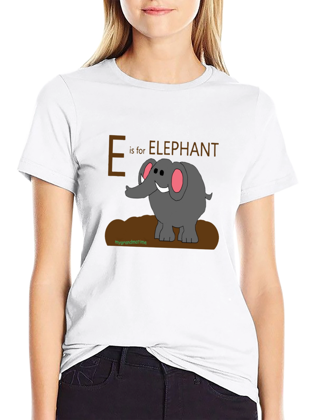 E is for Elephant Graphic T-Shirt
