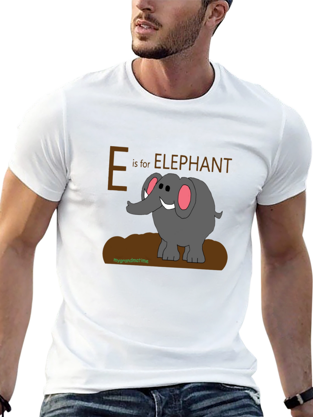 E is for Elephant Graphic T-Shirt