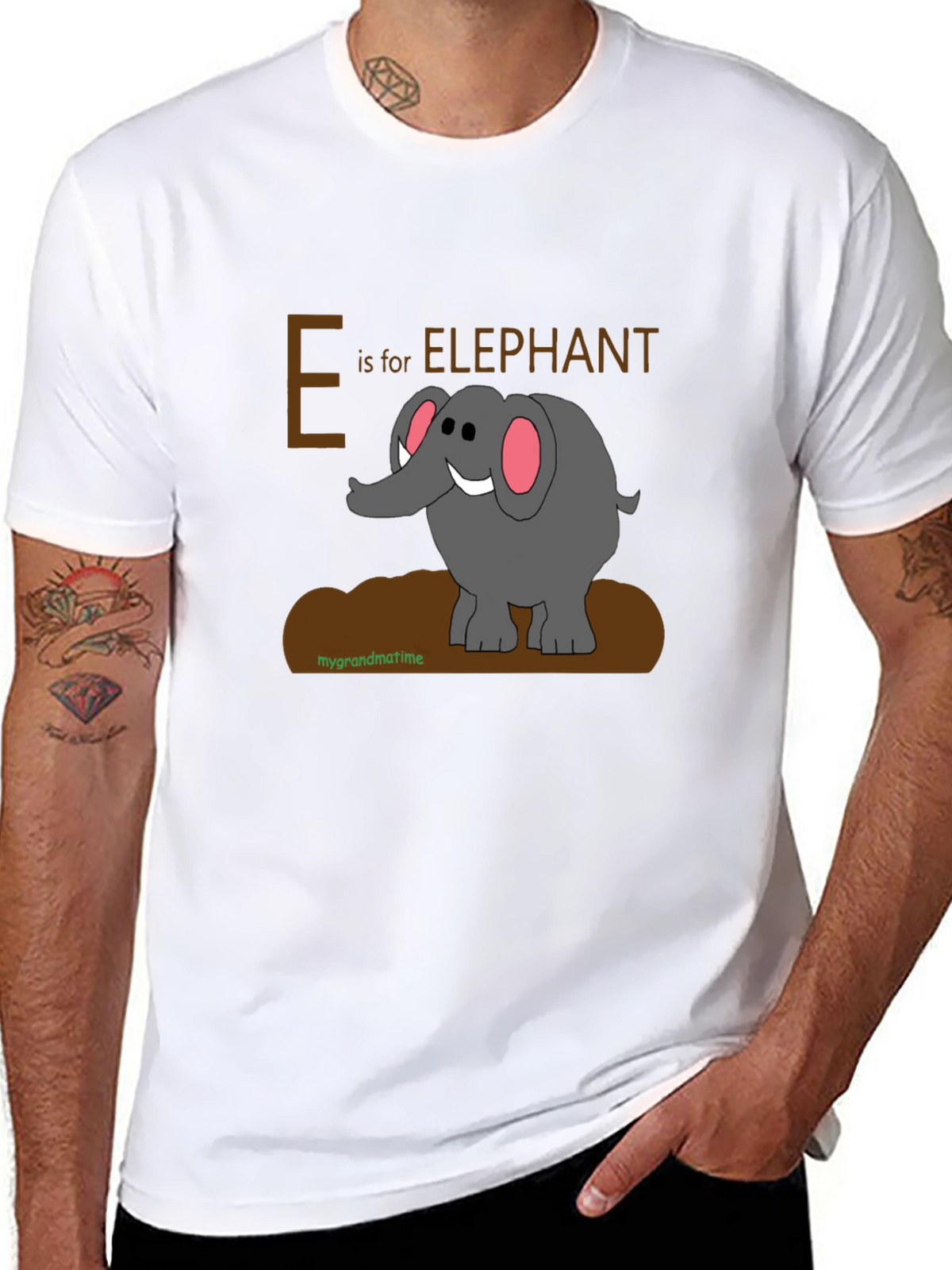 E is for Elephant Graphic T-Shirt