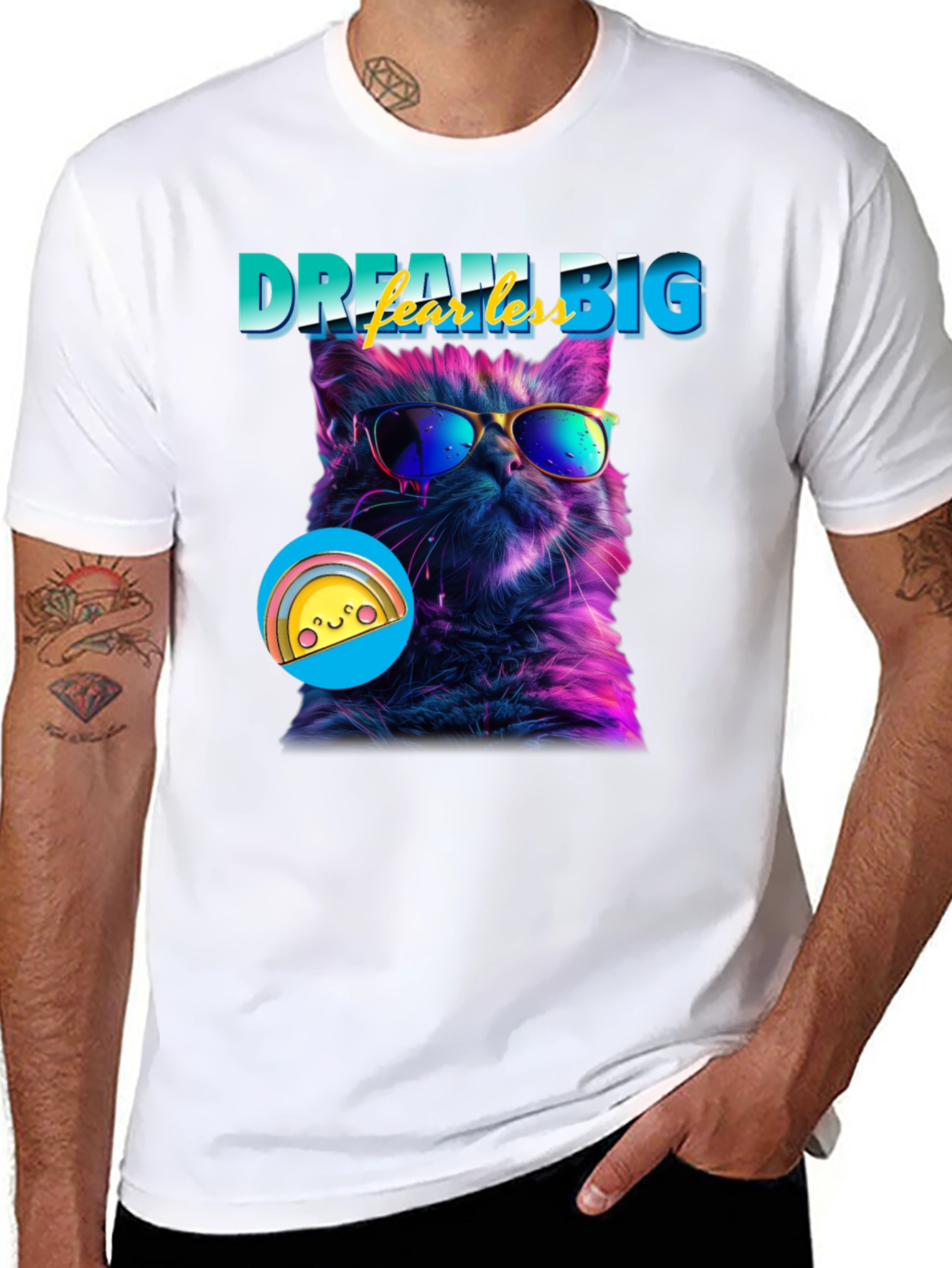 Dream Big Cat T-Shirt - Cool Cat Tee