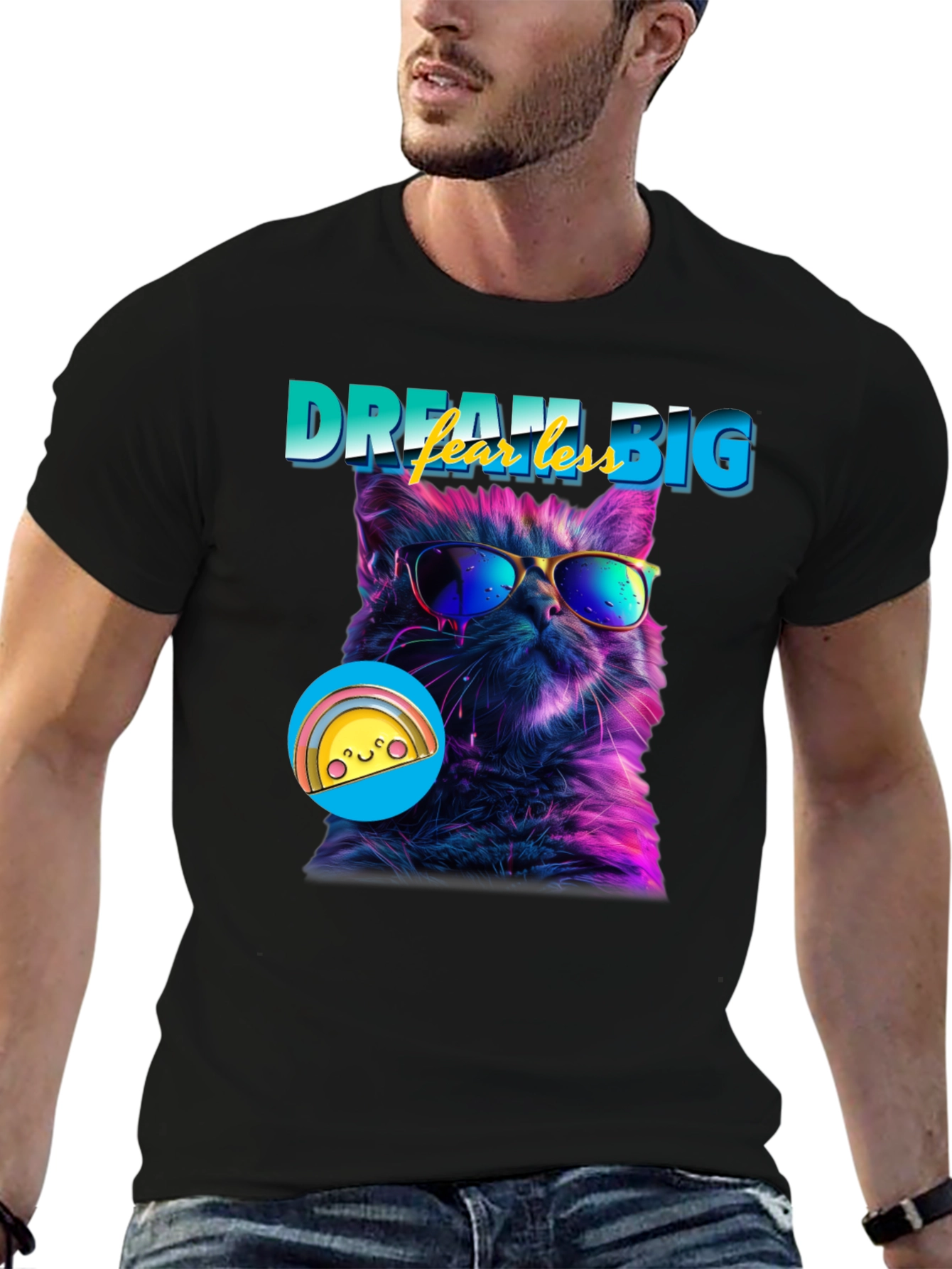 Dream Big Cat T-Shirt - Cool Cat Tee