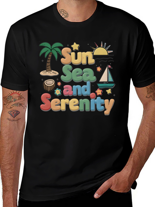 Sun Sea Serenity Graphic Tee - Vacation Vibes