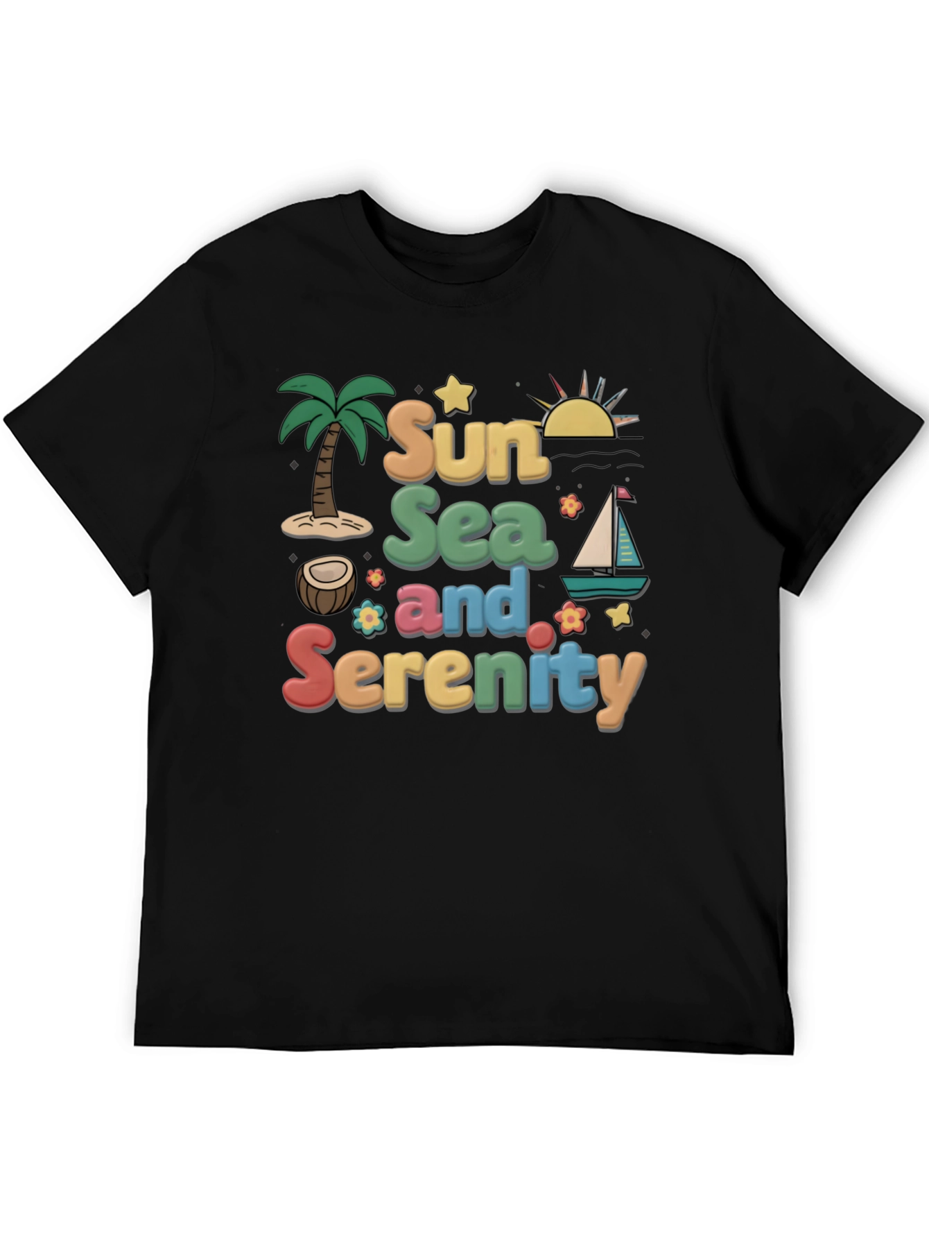 Sun Sea Serenity Graphic Tee - Vacation Vibes