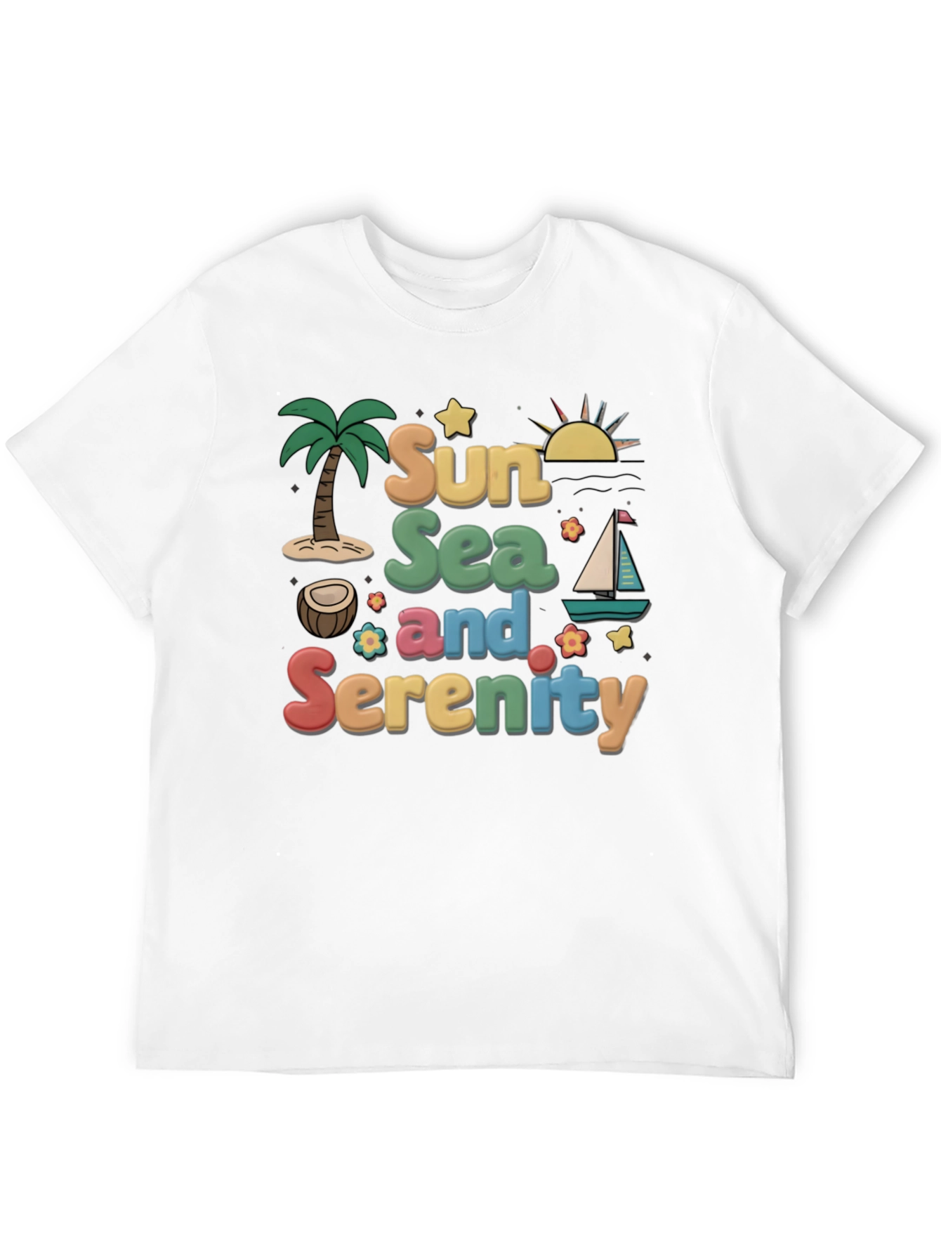 Sun Sea Serenity Graphic Tee - Vacation Vibes