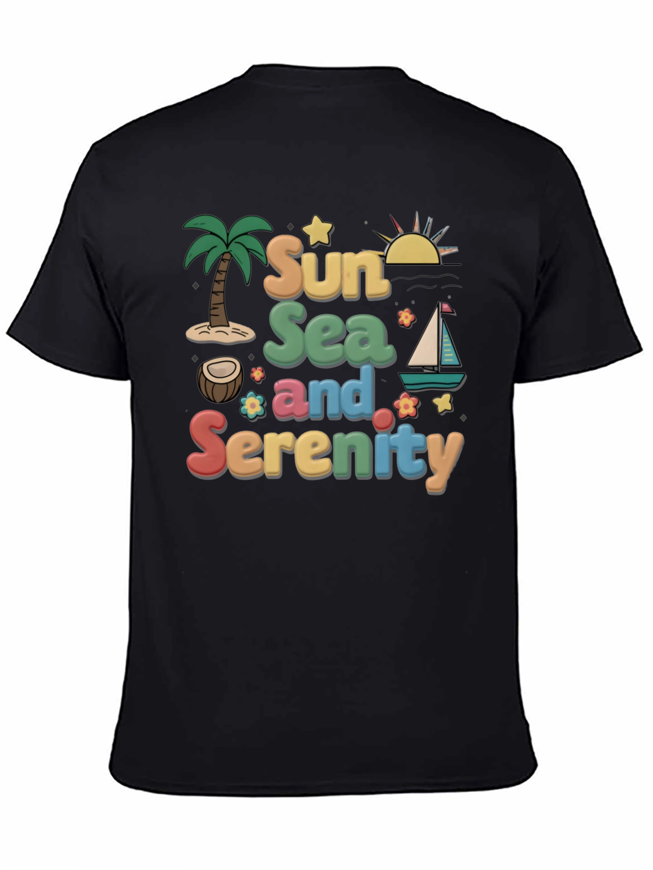Sun Sea Serenity Graphic Tee - Vacation Vibes
