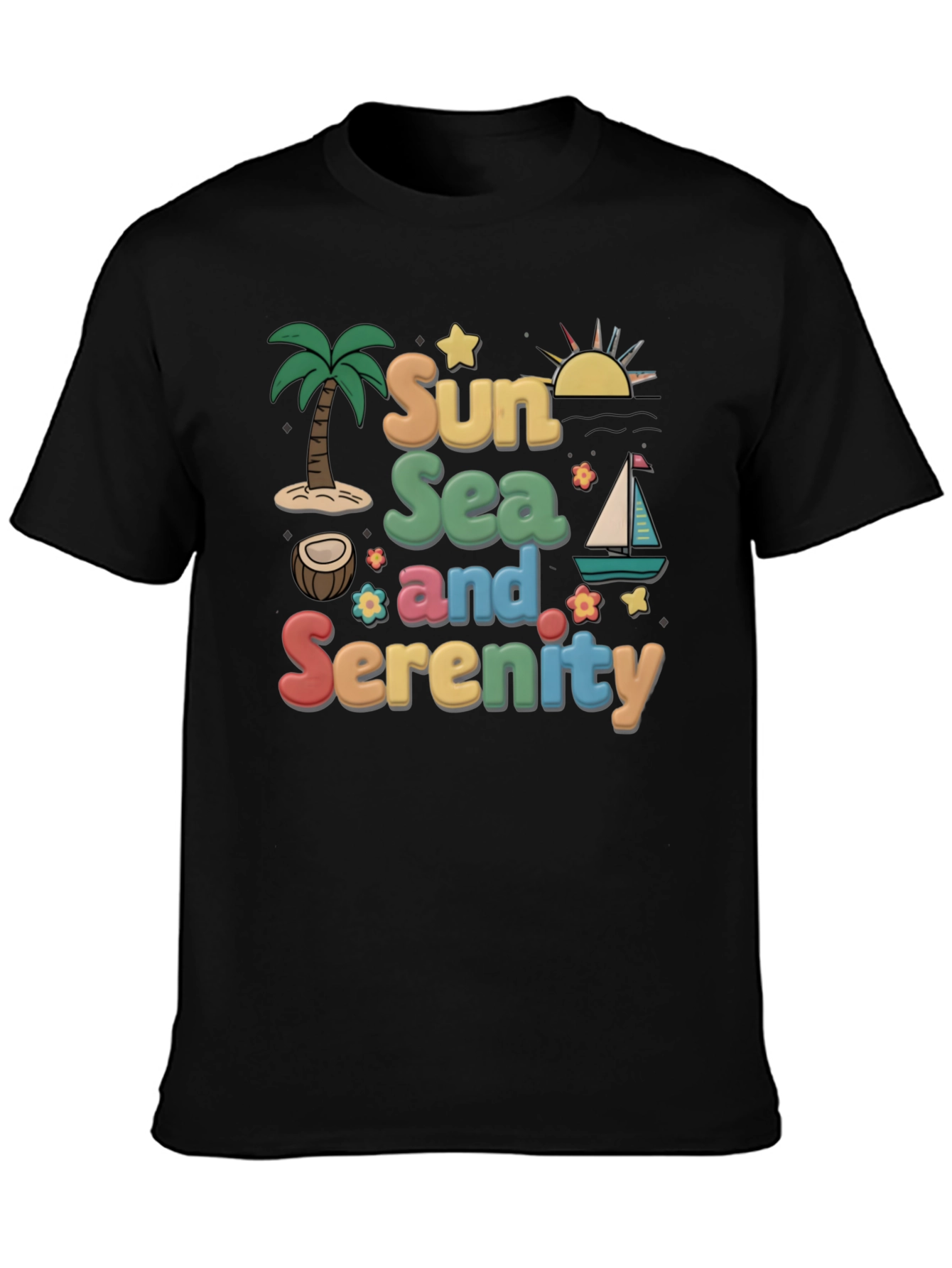 Sun Sea Serenity Graphic Tee - Vacation Vibes
