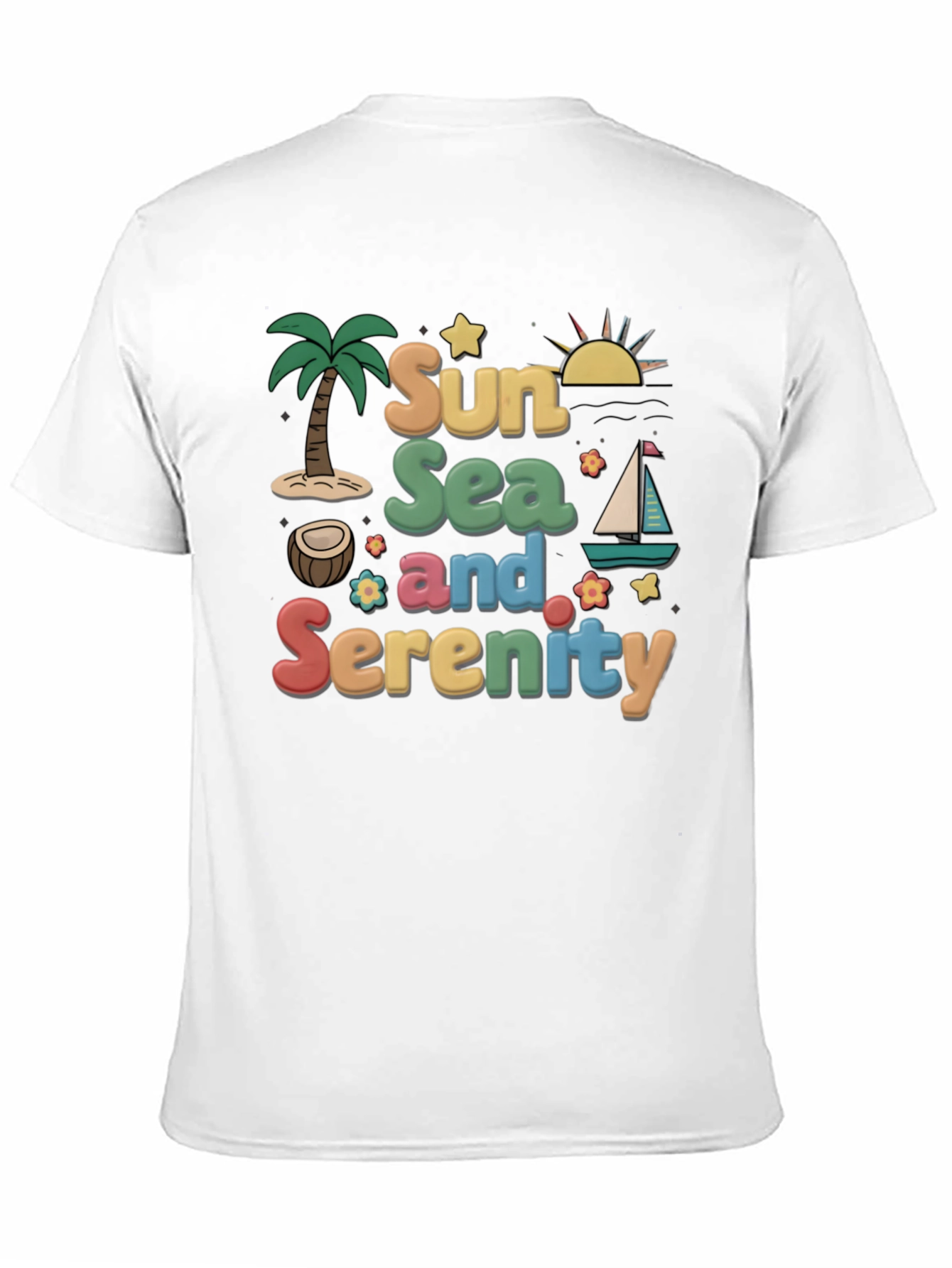 Sun Sea Serenity Graphic Tee - Vacation Vibes