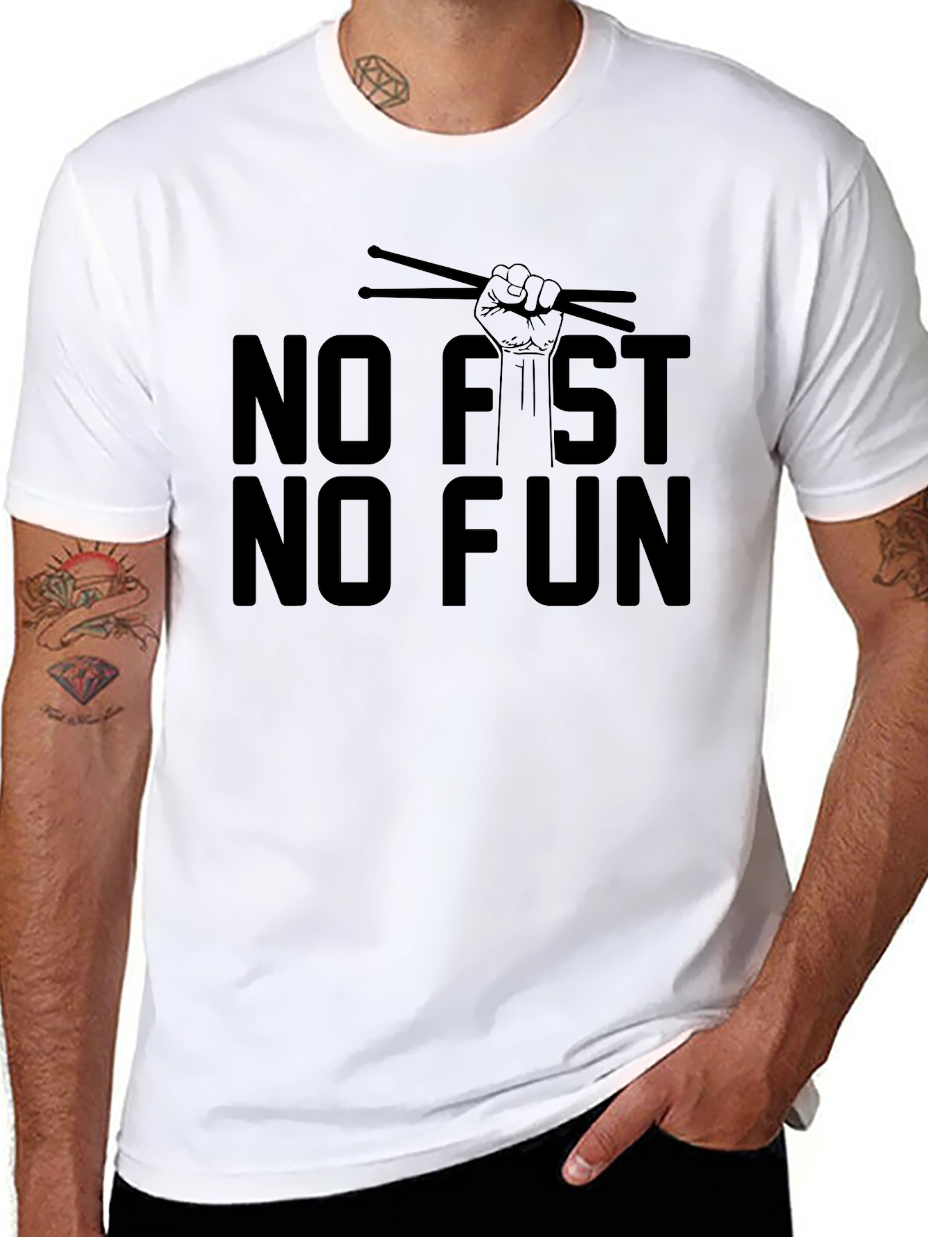 No Fist No Fun Drummer T-Shirt