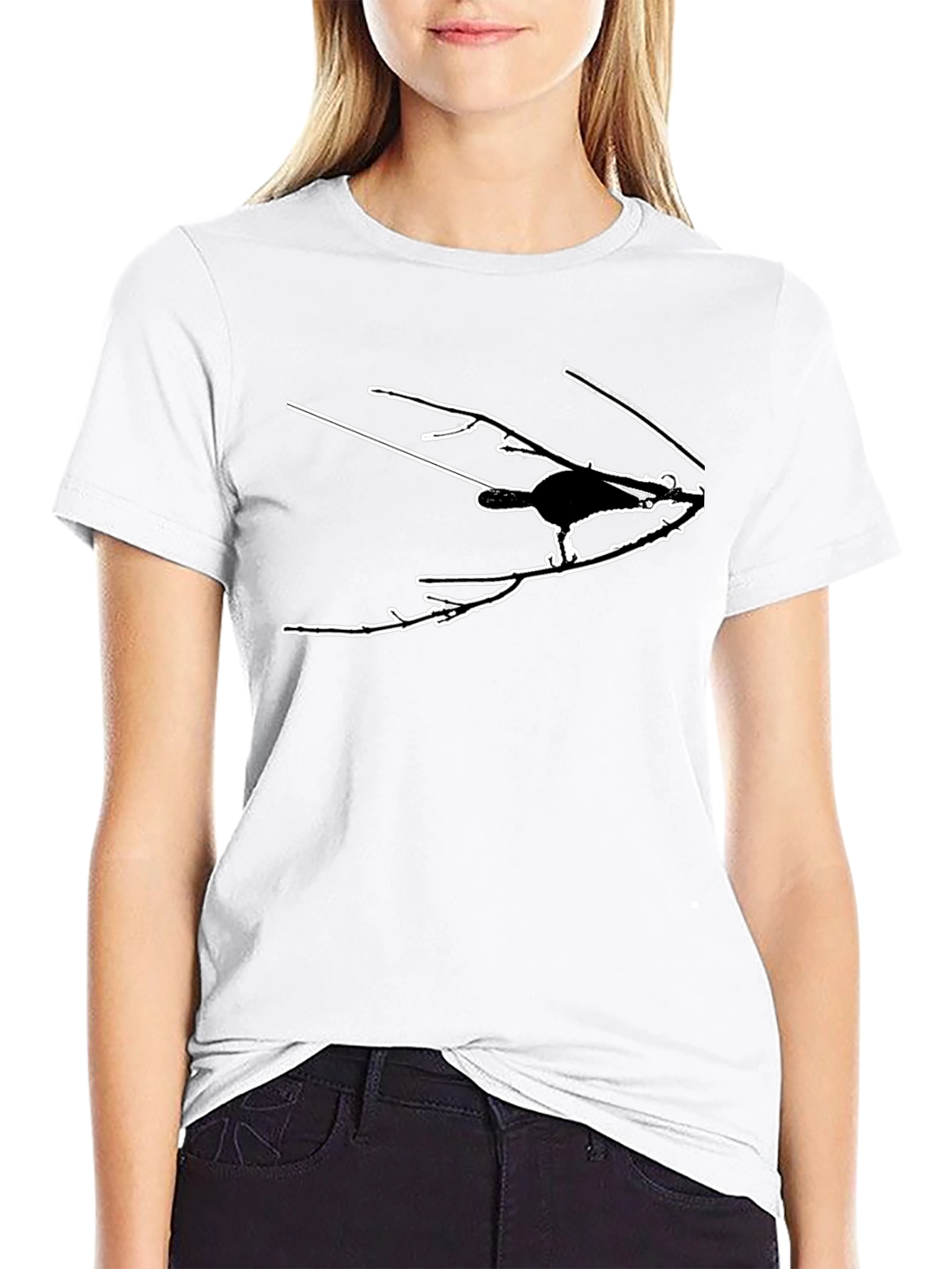 Modern Crow Silhouette T-Shirt