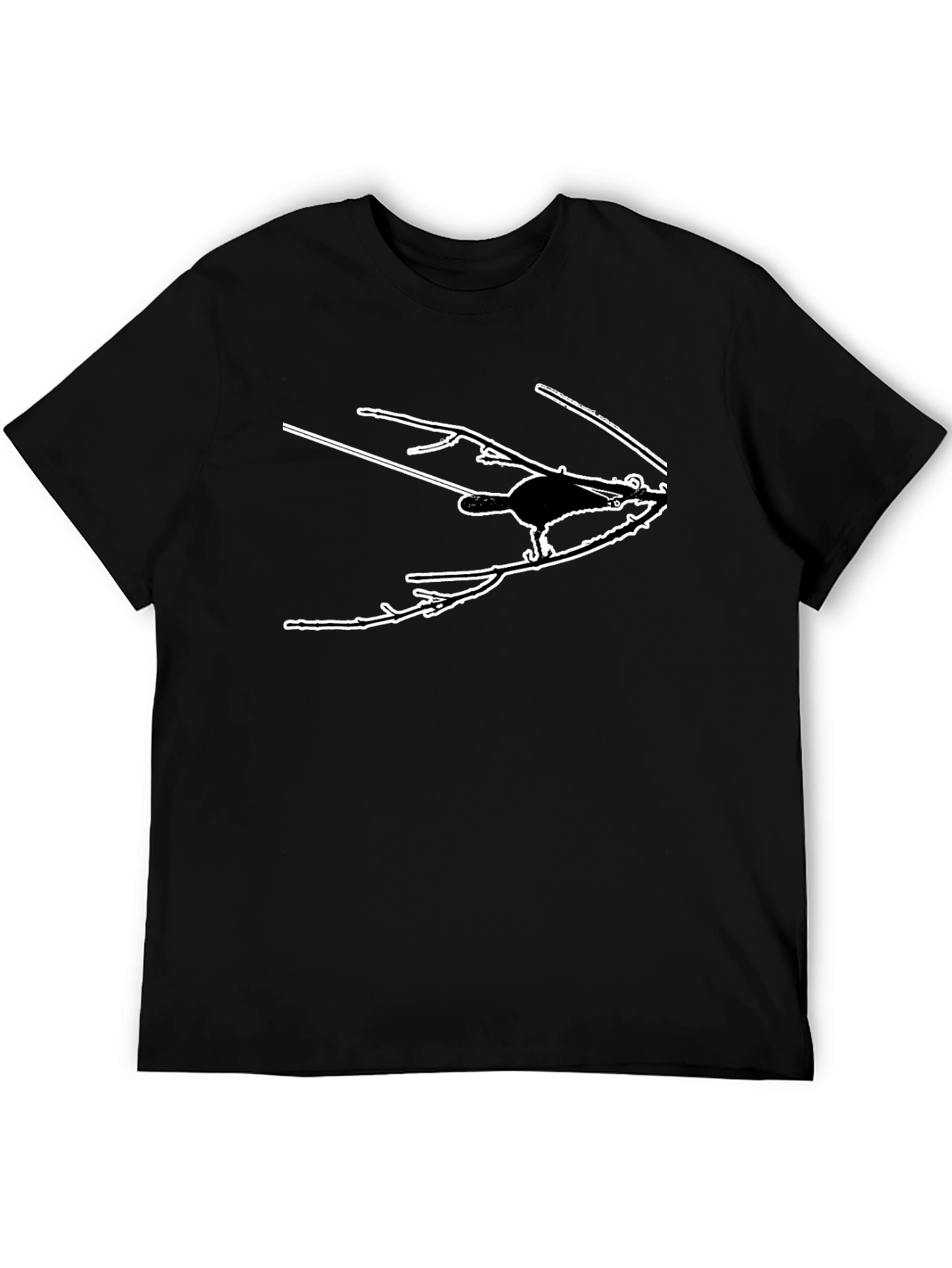 Modern Crow Silhouette T-Shirt