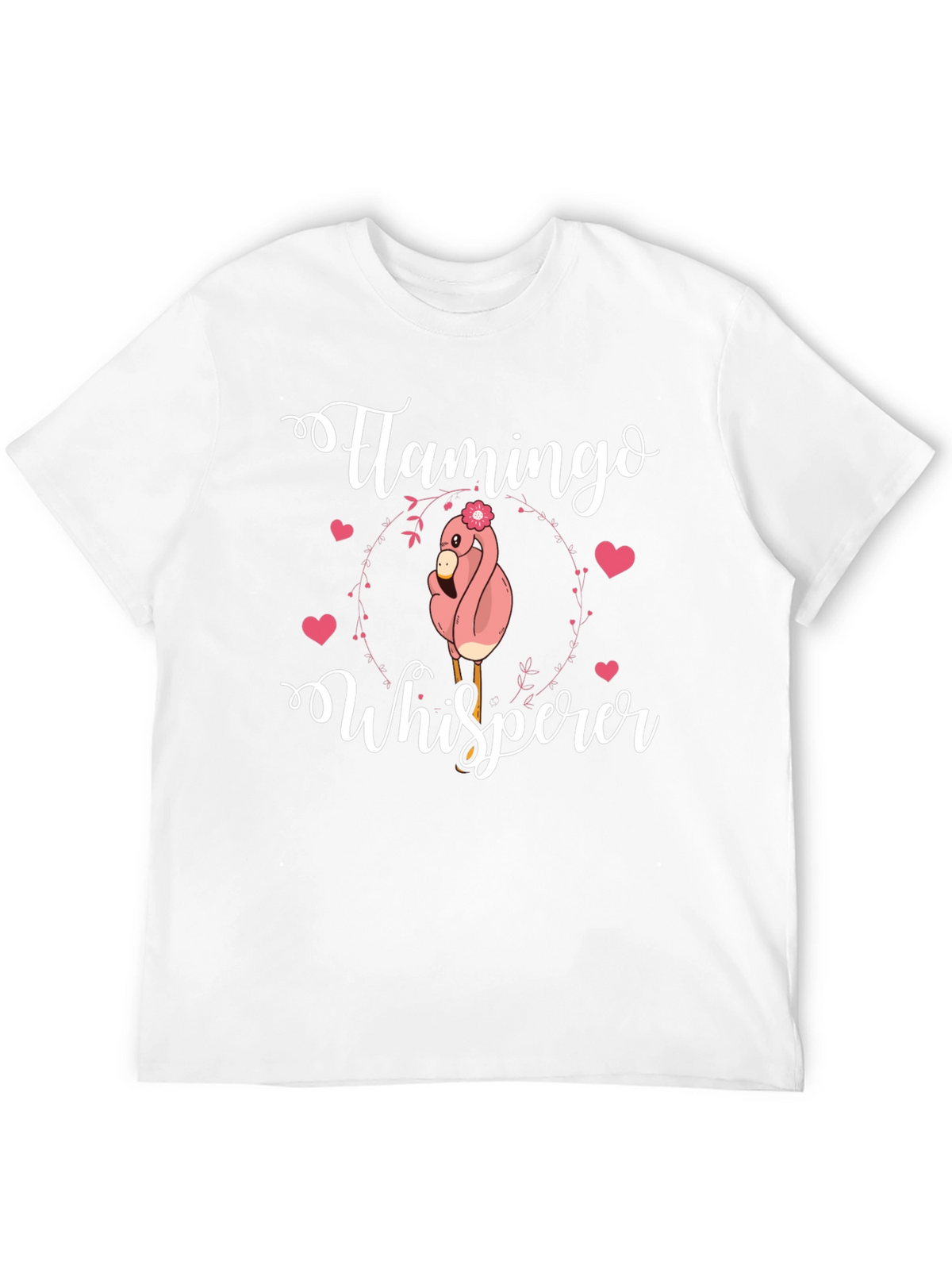 Flamingo Whisperer Graphic Tee - Black Cotton Blend