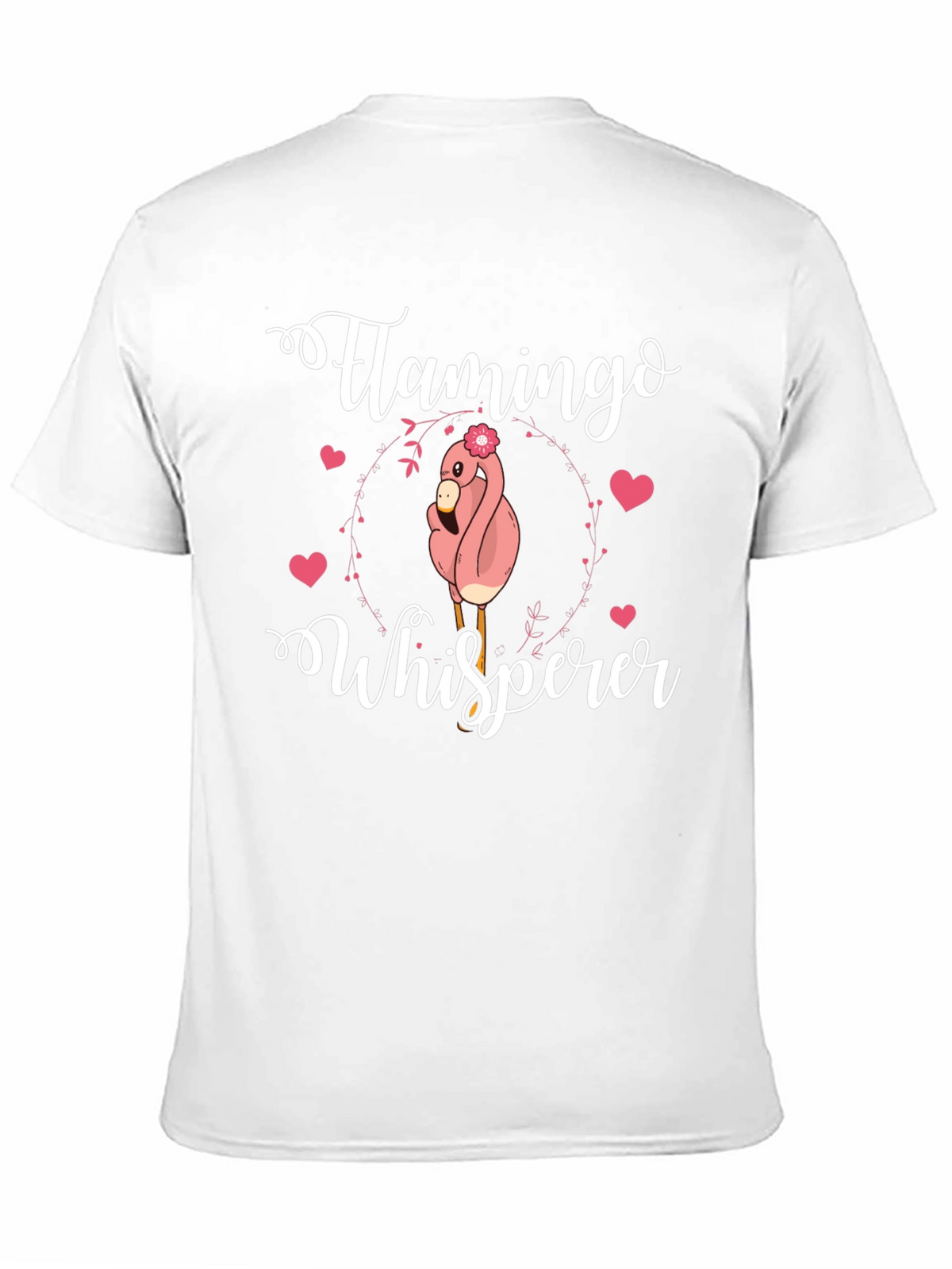 Flamingo Whisperer Graphic Tee - Black Cotton Blend