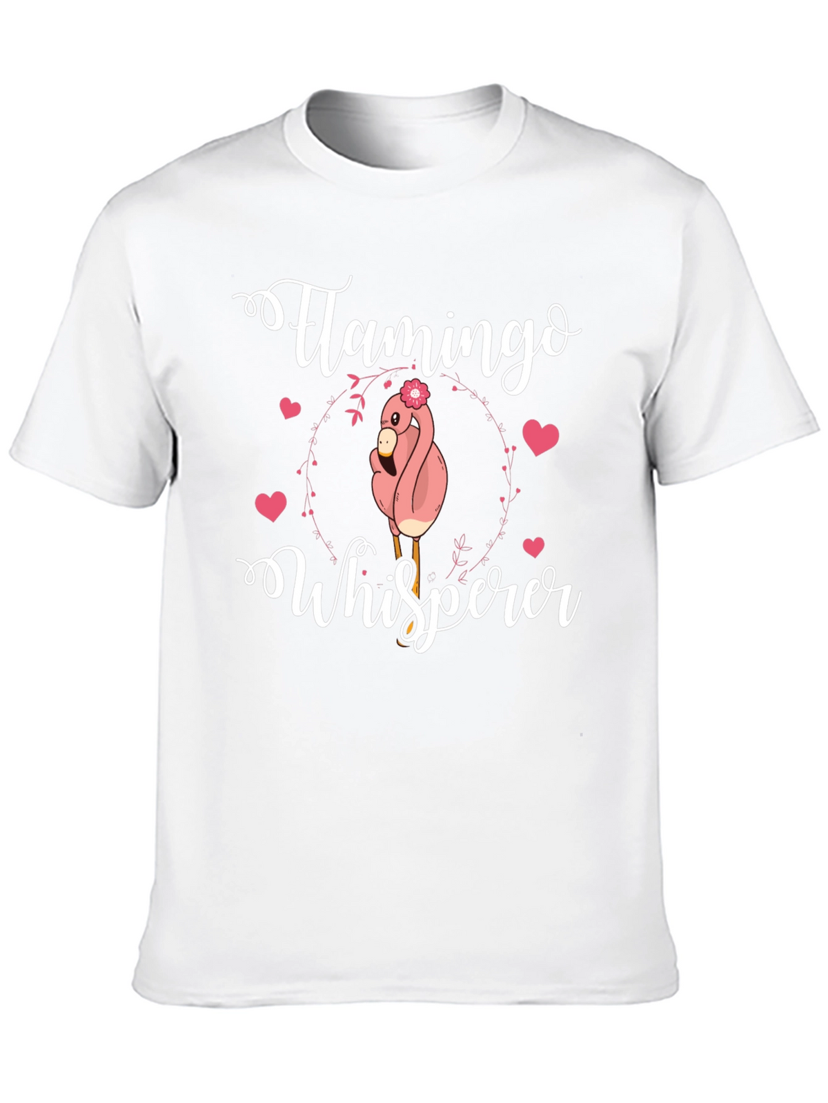 Flamingo Whisperer Graphic Tee - Black Cotton Blend