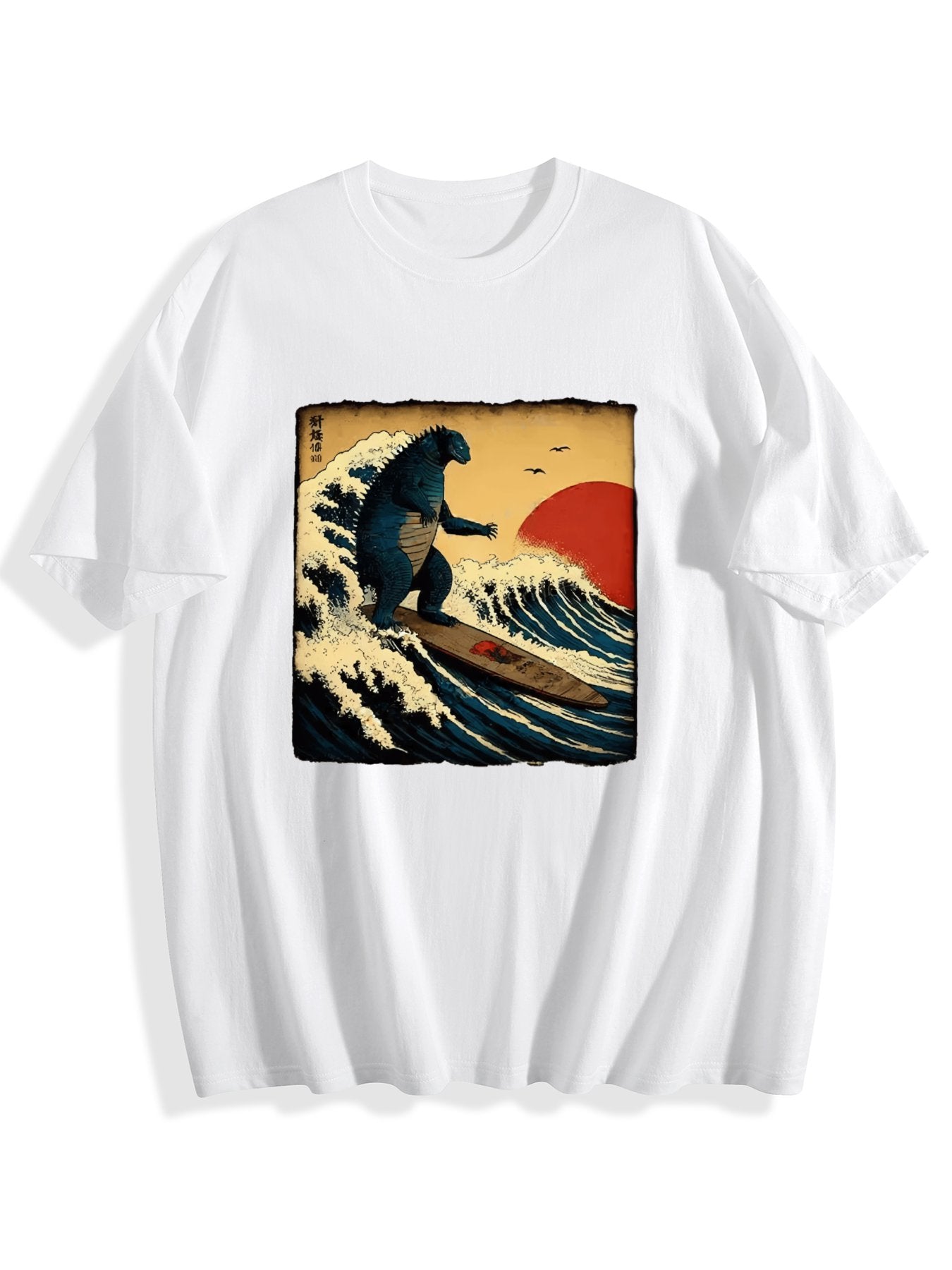 T-shirt Tokyo-tiger-the-great-wave-washed-t-shirt-1