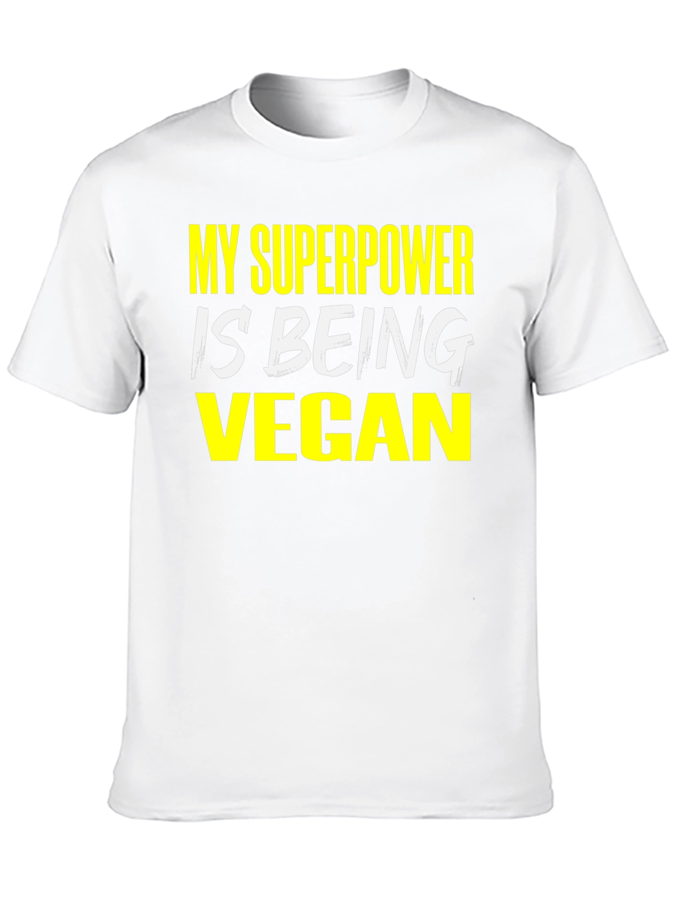 Vegan Superpower T-Shirt - Black Graphic Tee