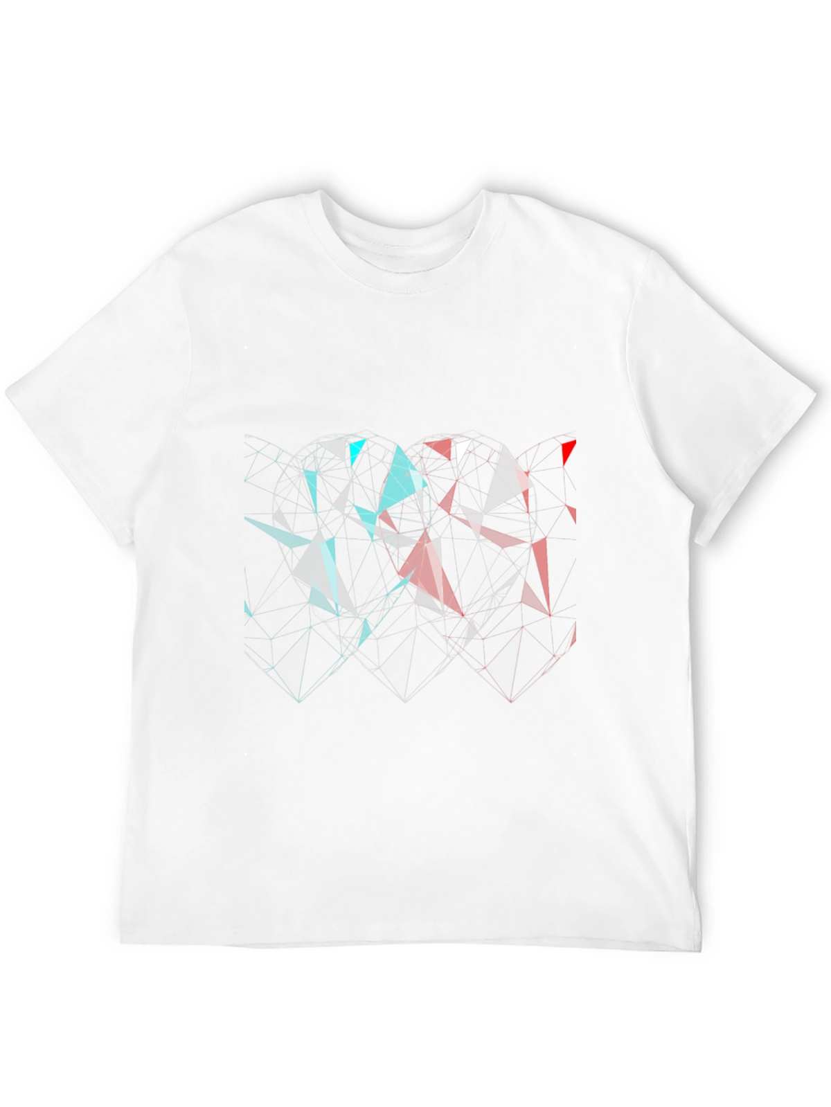 Geometric Heart Tee - Modern Graphic Print