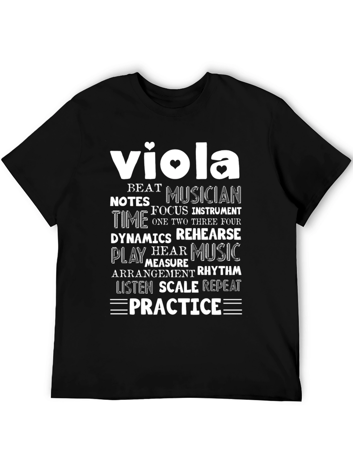 Viola Musician Word Art T-Shirt