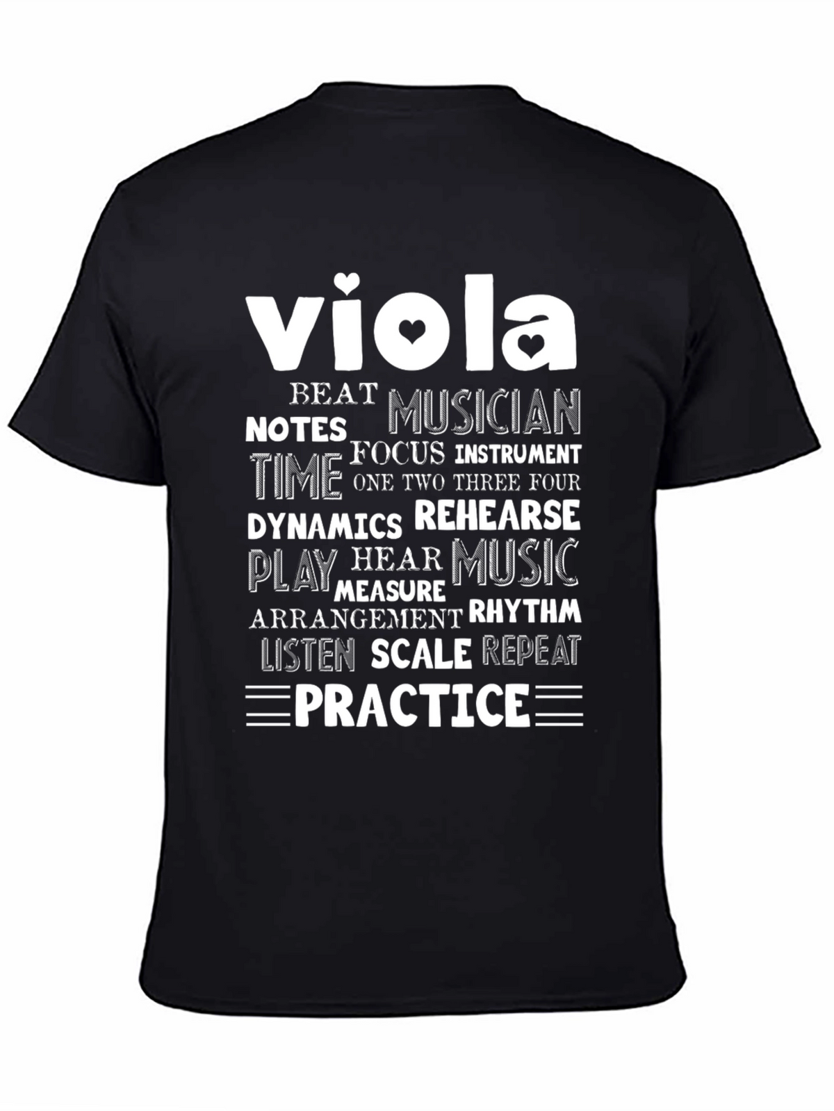 Viola Musician Word Art T-Shirt