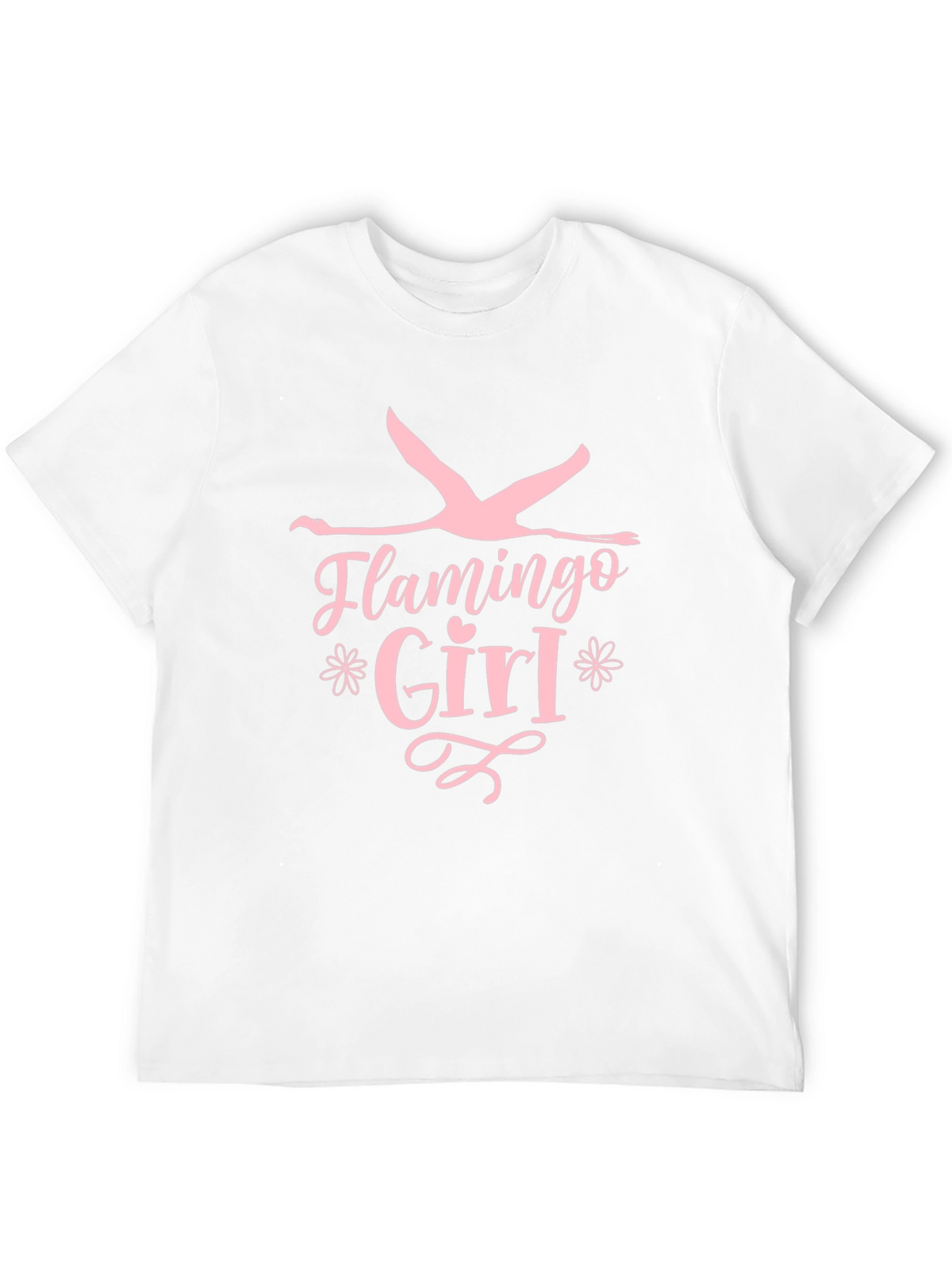 Flamingo Girl Black T-Shirt