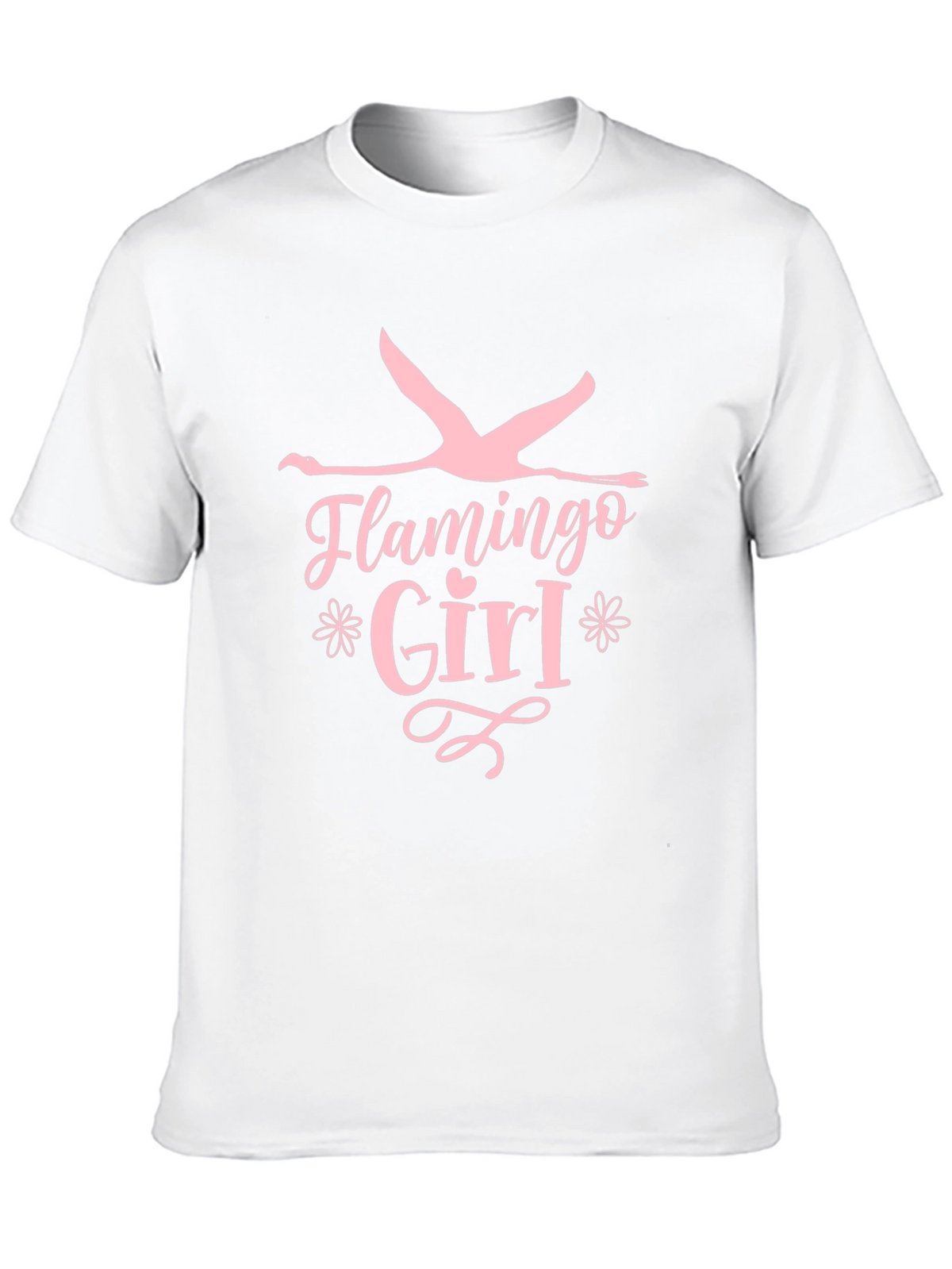 Flamingo Girl Black T-Shirt