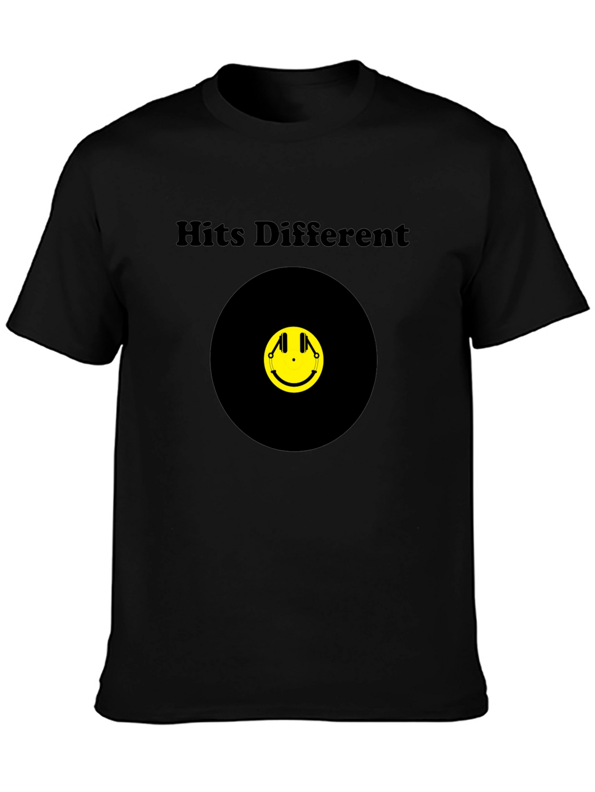 Hits Different Smiley Face Graphic Tee