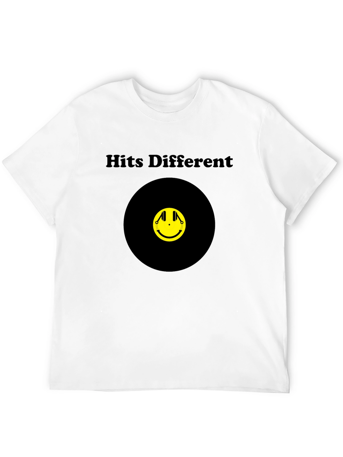 Hits Different Smiley Face Graphic Tee