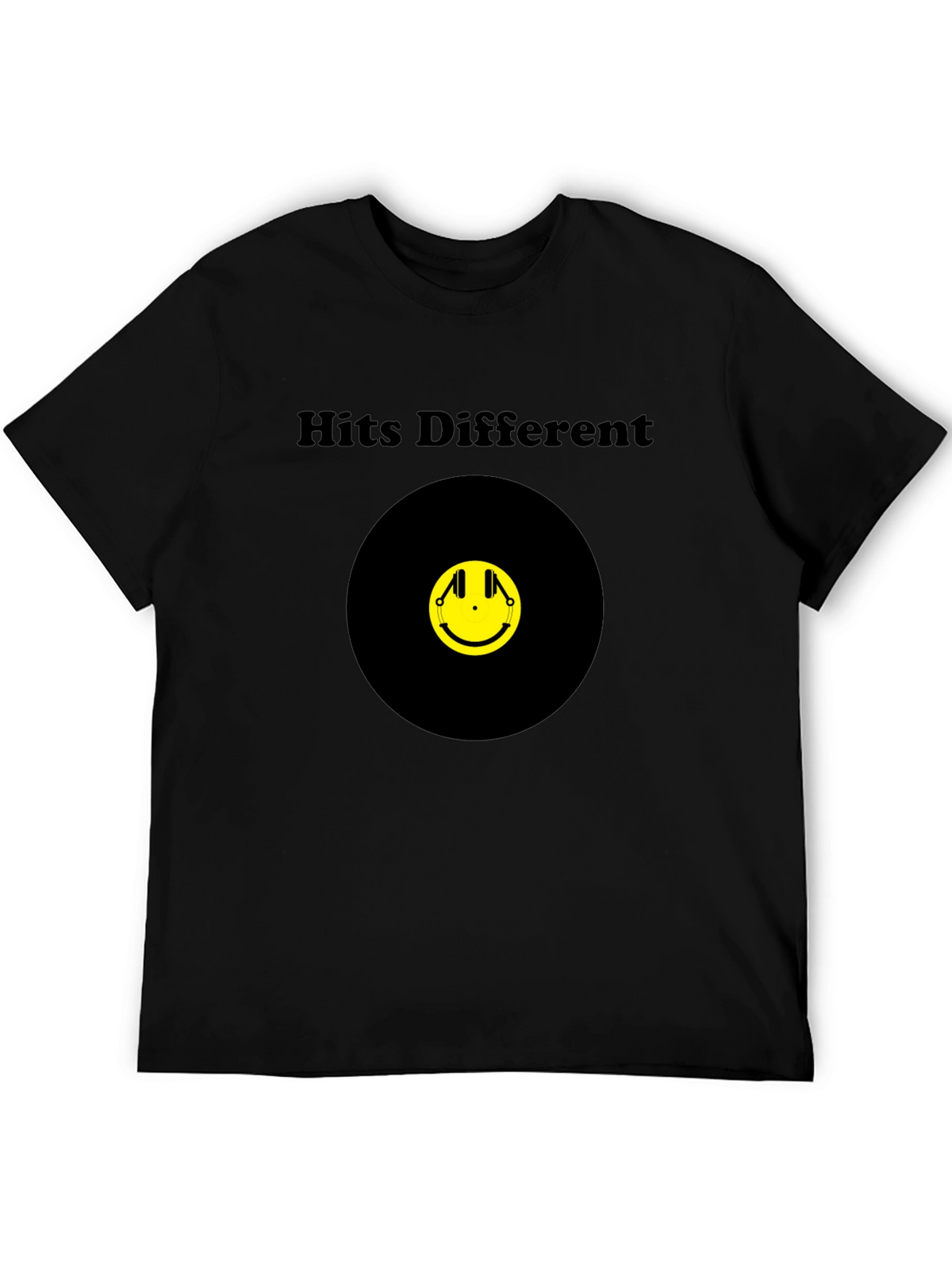 Hits Different Smiley Face Graphic Tee