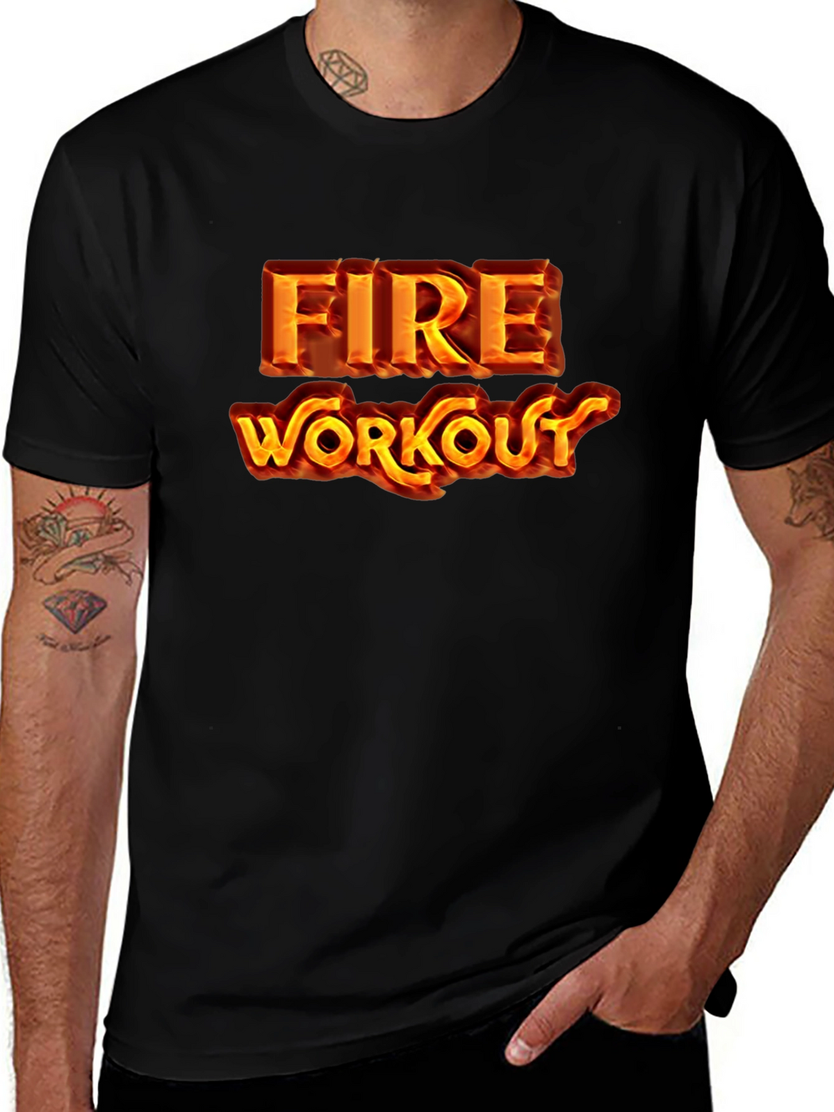 Fire Workout Graphic T-Shirt