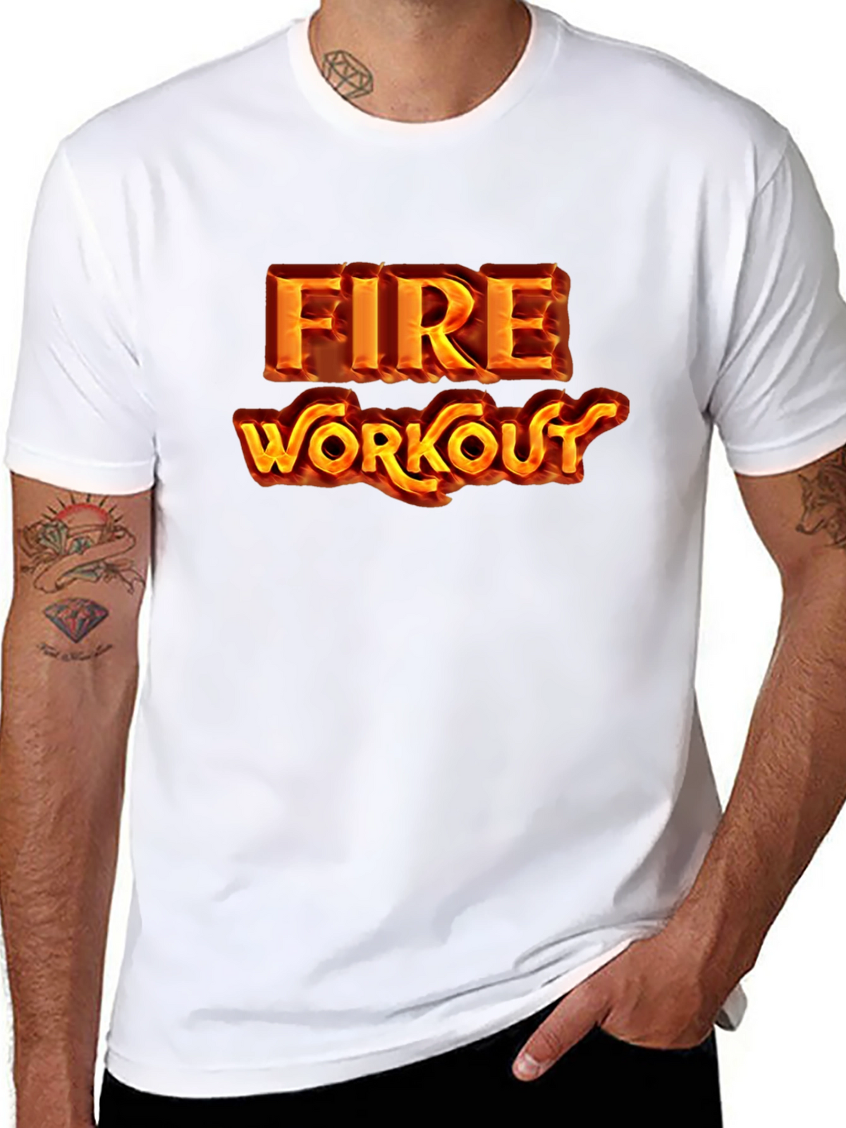 Fire Workout Graphic T-Shirt