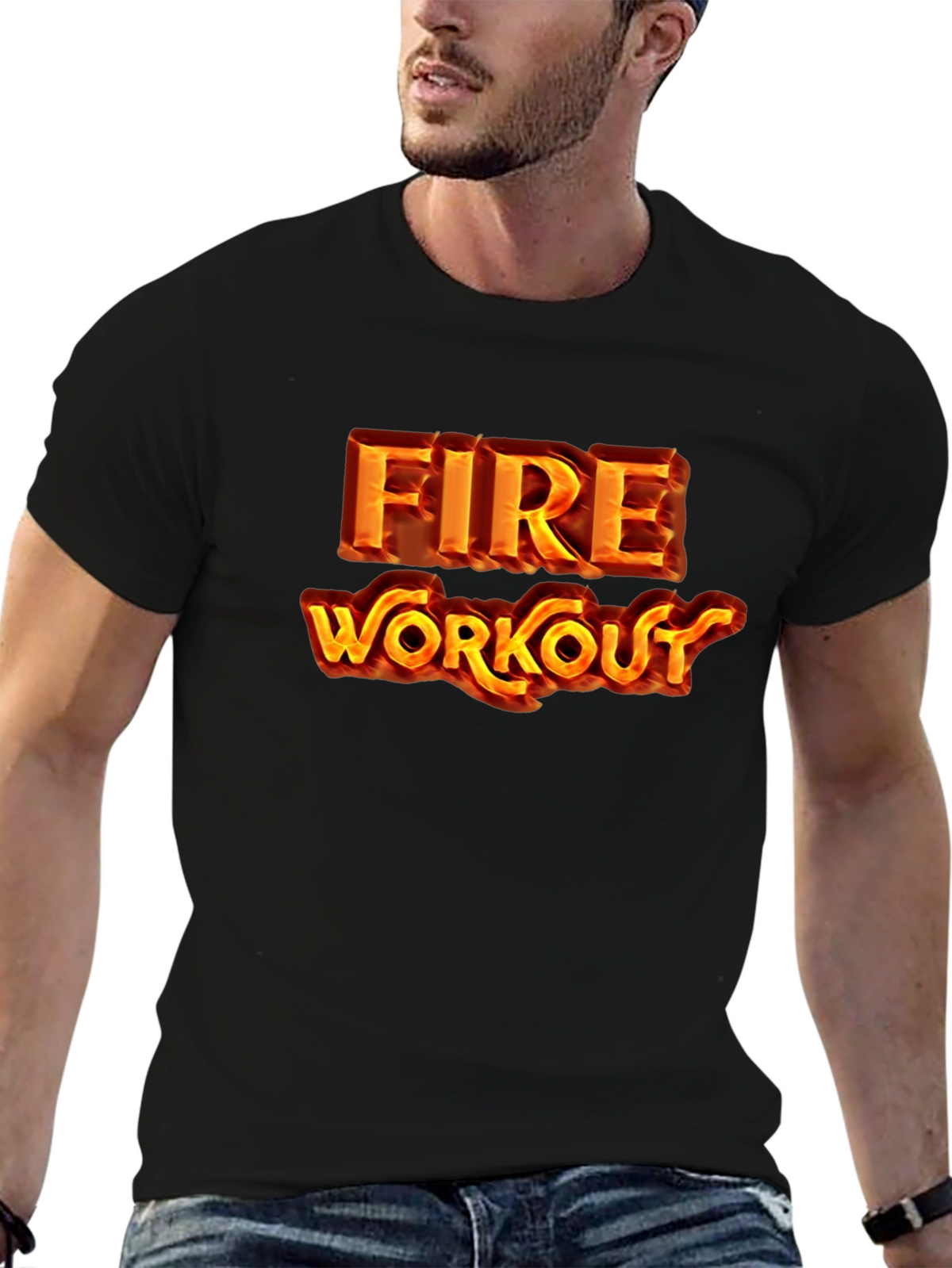 Fire Workout Graphic T-Shirt