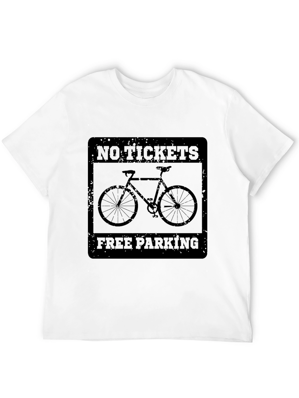 No Tickets Free Parking Bike Graphic Tee