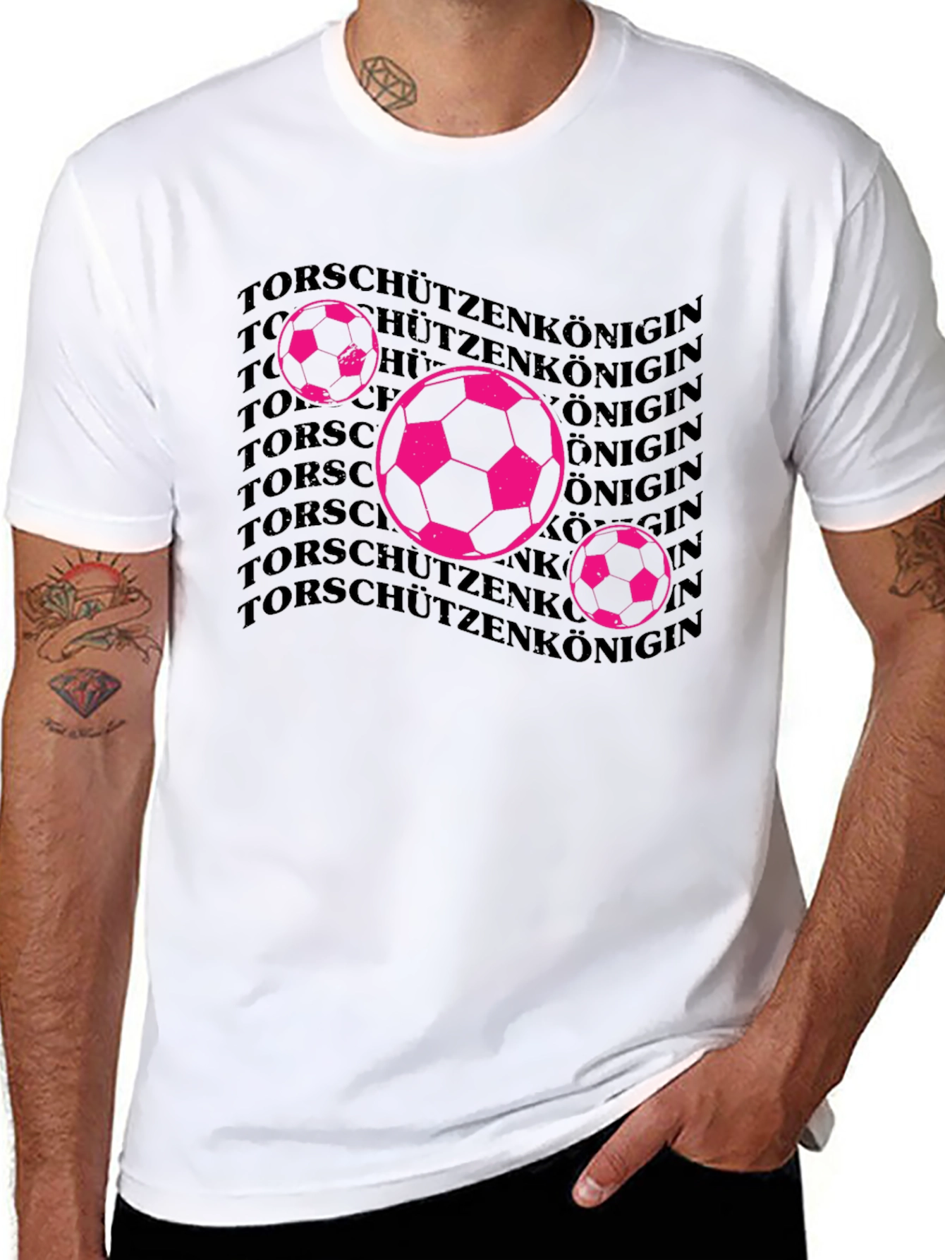 Soccer Queen Graphic Tee - Black Cotton T-Shirt