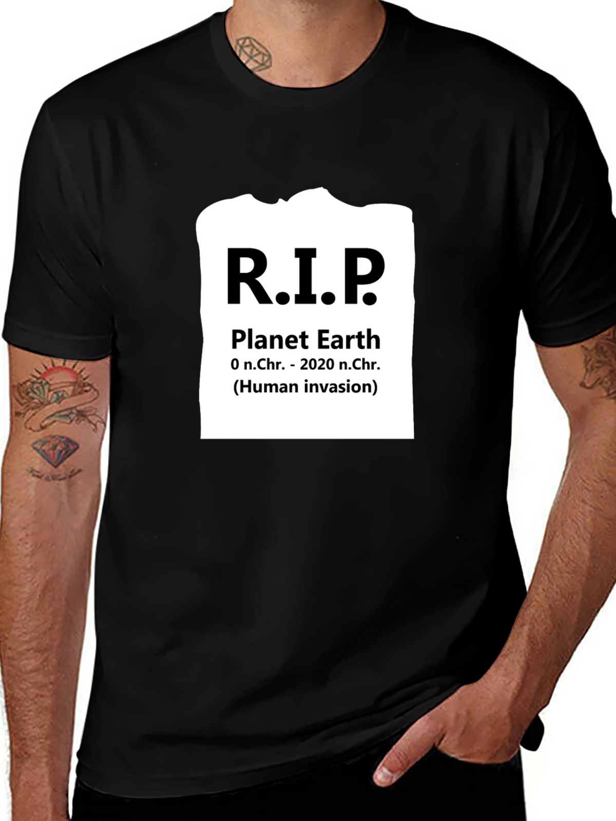 R.I.P. Planet Earth Graphic Tee - Eco Awareness