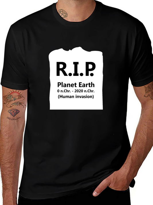 R.I.P. Planet Earth Graphic Tee - Eco Awareness