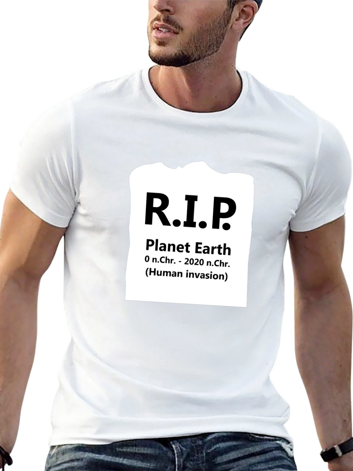 R.I.P. Planet Earth Graphic Tee - Eco Awareness