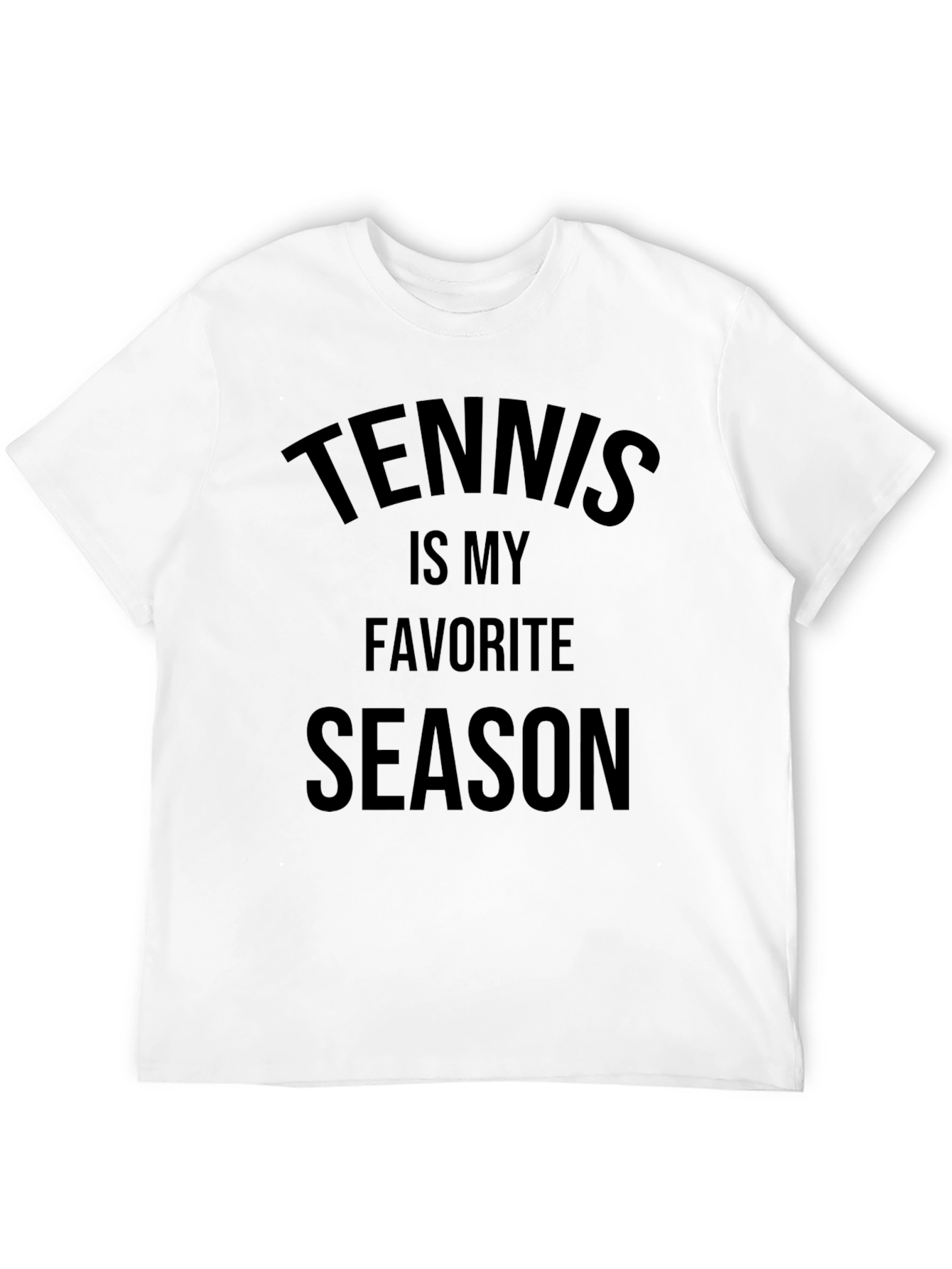 Tennis Is My Favorite Season Black Graphic Tee