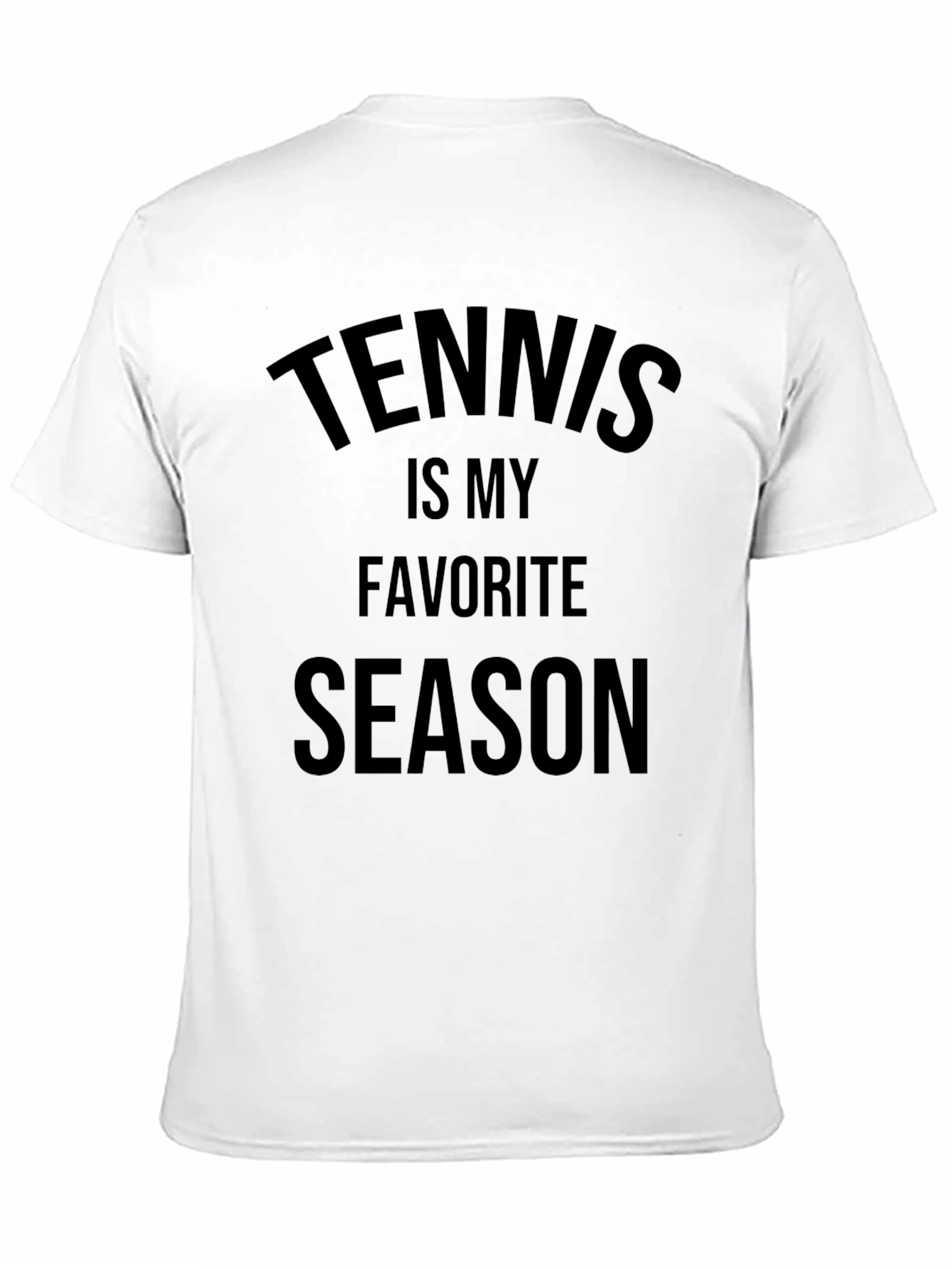 Tennis Is My Favorite Season Black Graphic Tee