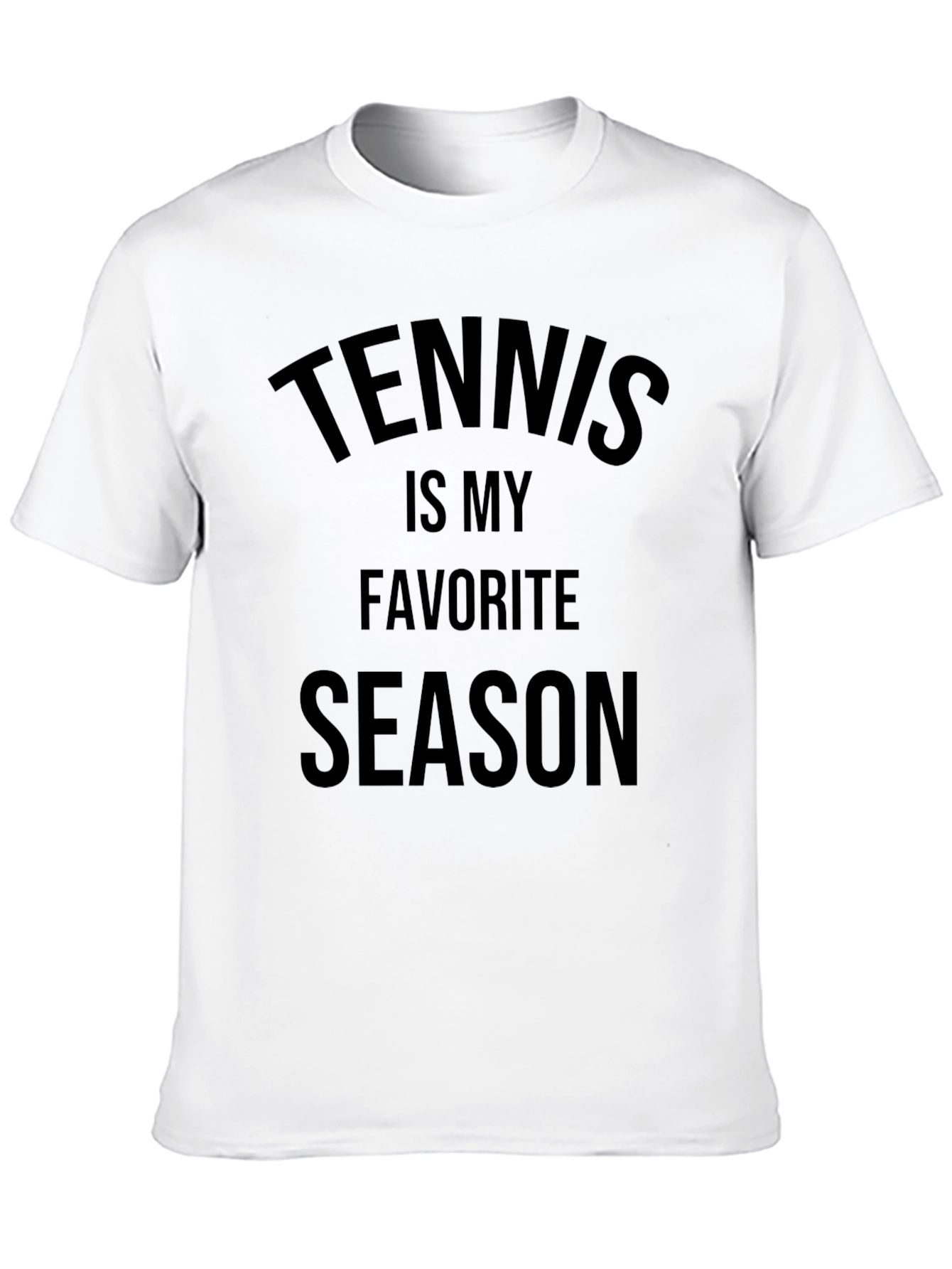 Tennis Is My Favorite Season Black Graphic Tee