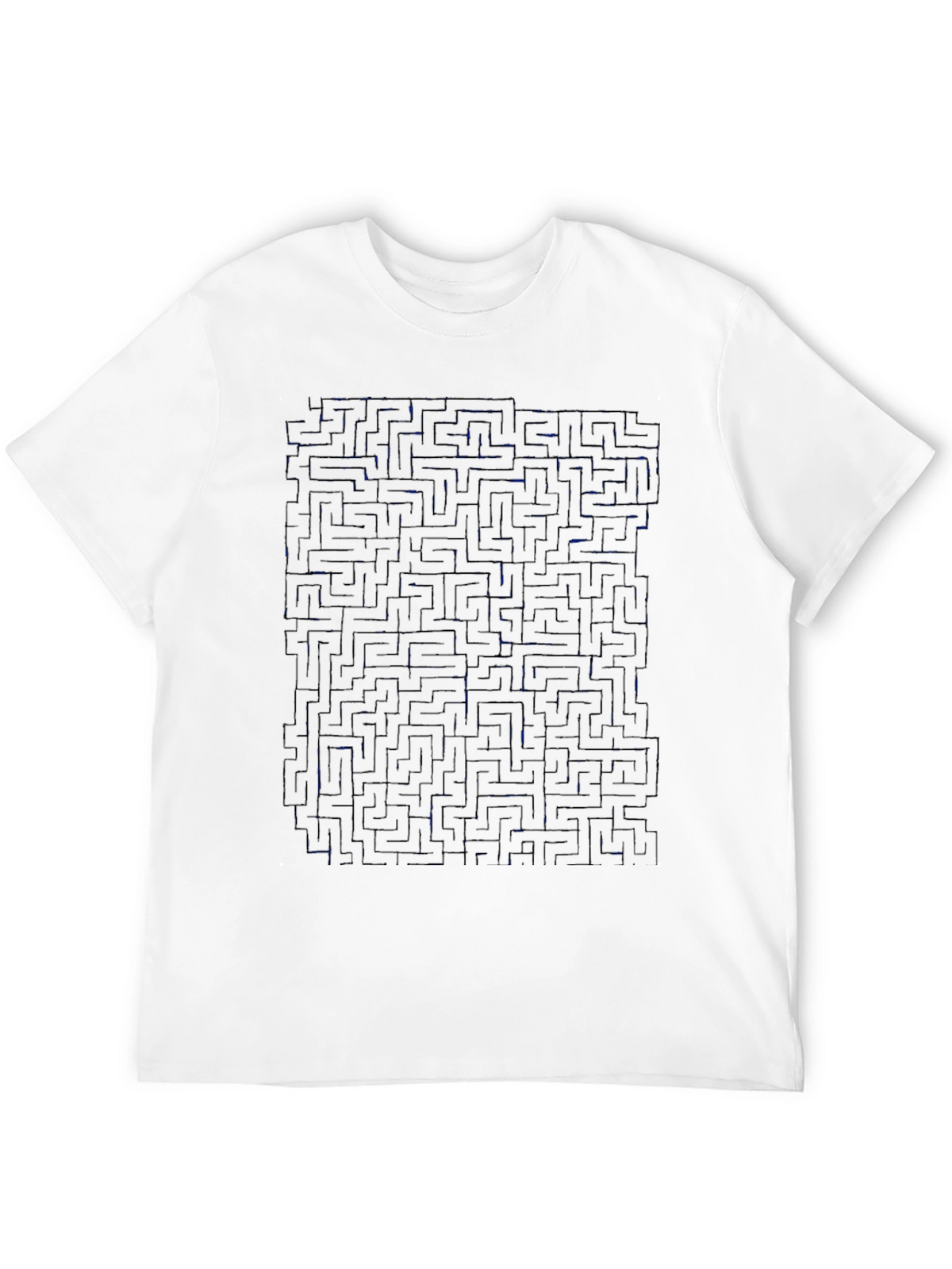 Maze T-Shirt - Black Cotton Brain Teaser Tee