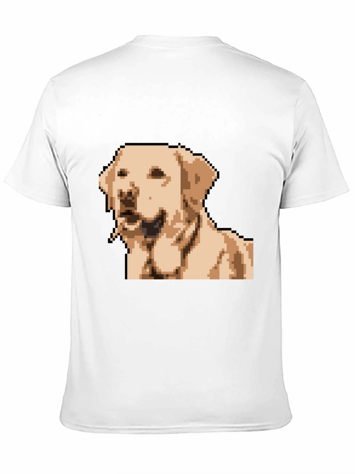Pixel Dog Graphic T-Shirt - Black Crew Neck Tee