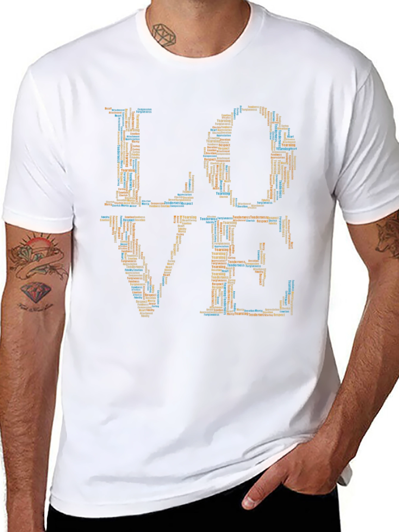 Word Art Love Graphic T-Shirt