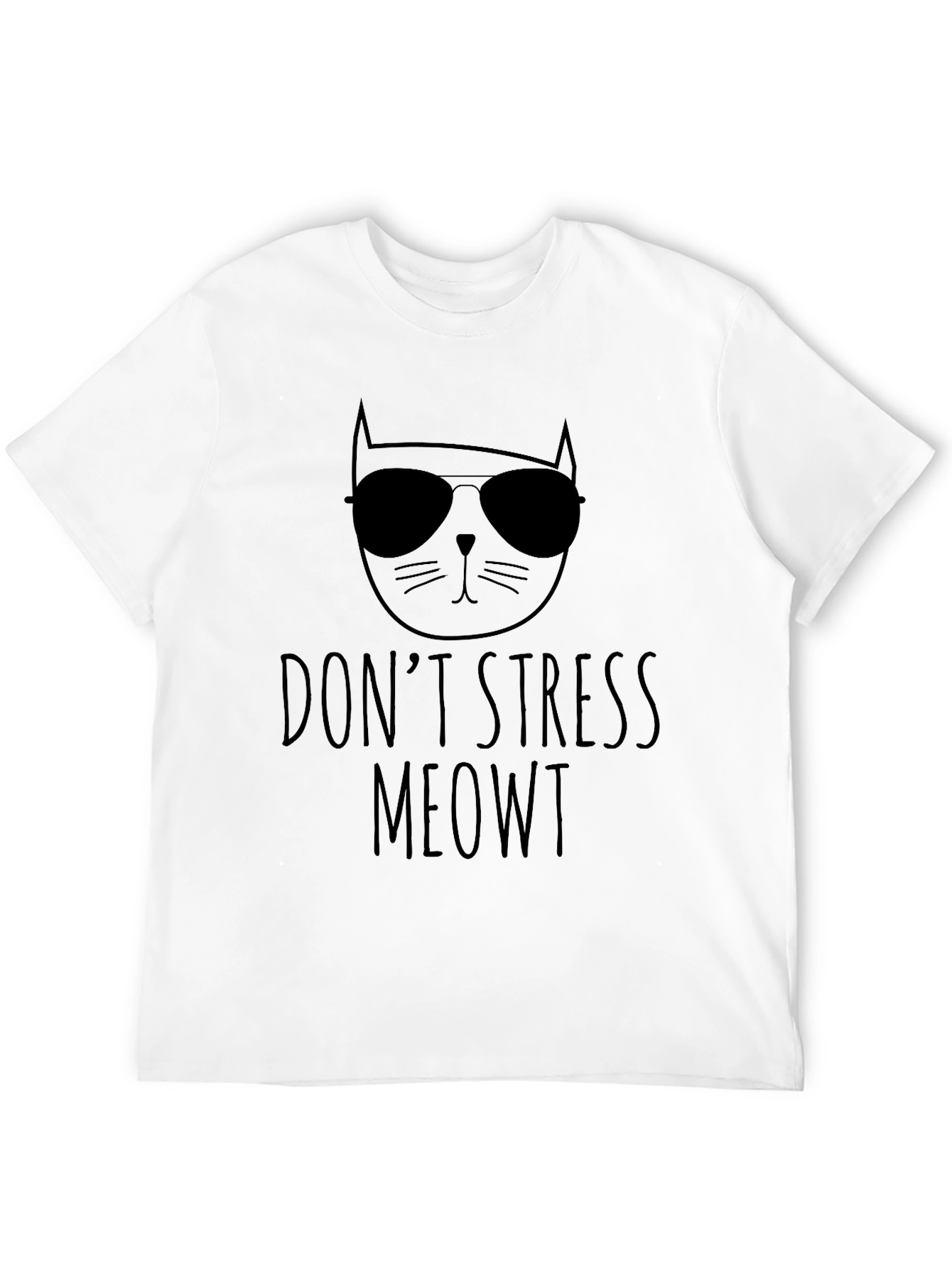 Dont Stress Meowt Black T-Shirt